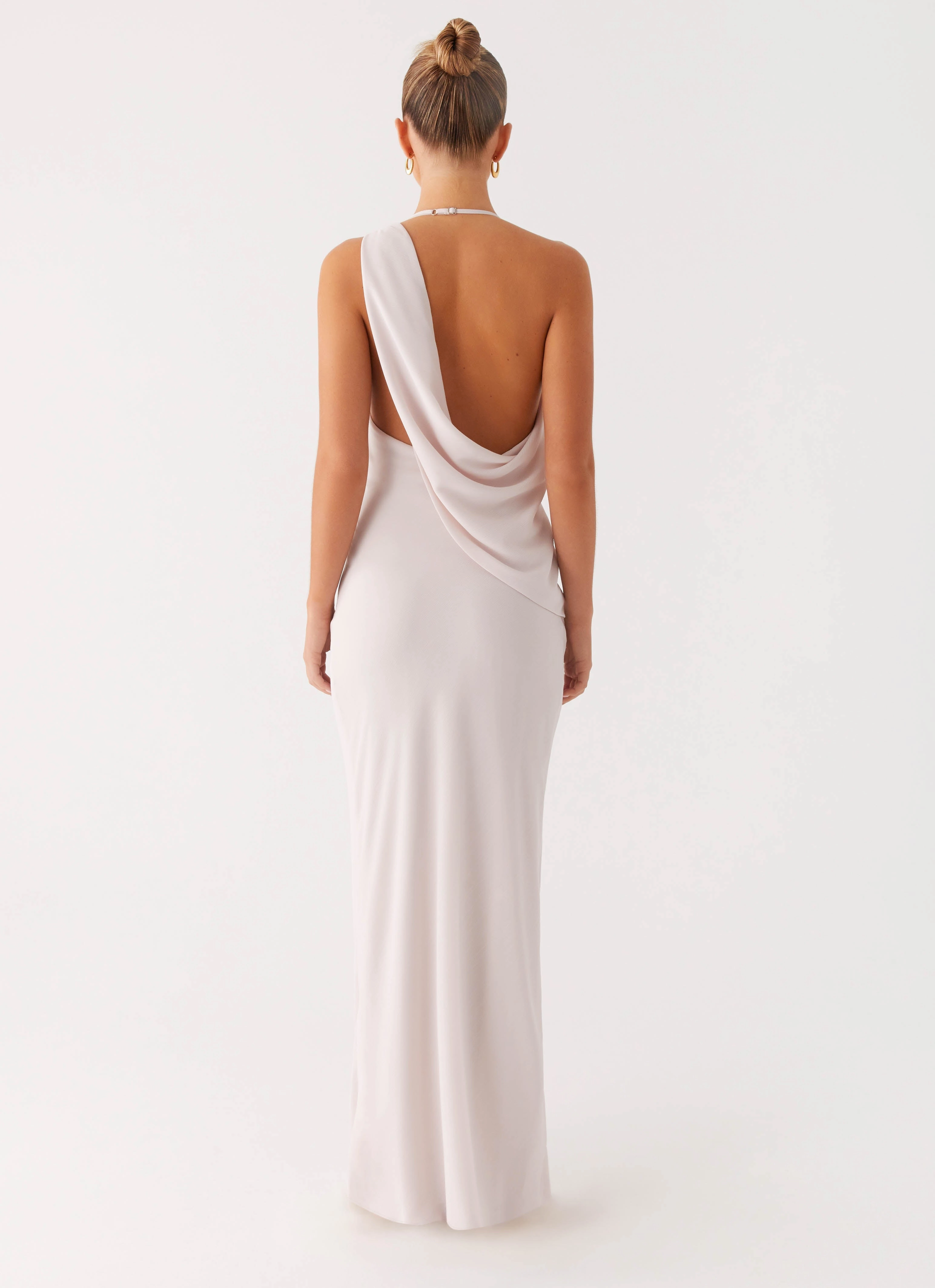 Relax Form Flowing Design Opal Glow Maxi Dress - Off White