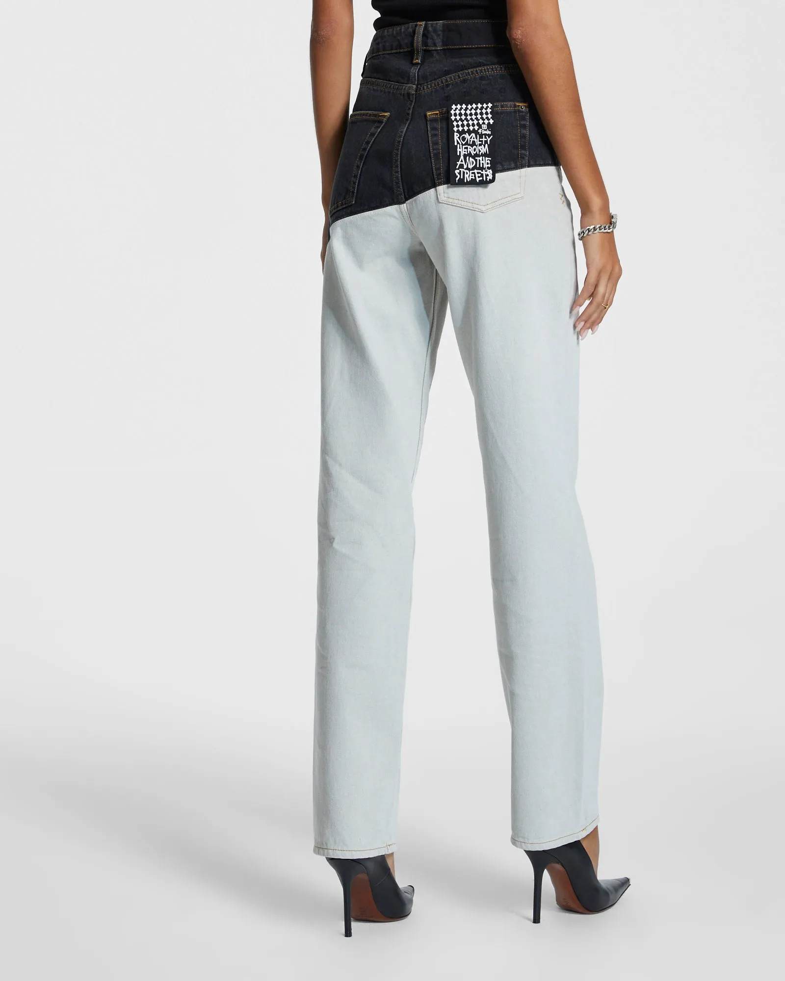 PLAYBACK BLACK/BONE SPLICED Oversized Silhouette HighNeckCut