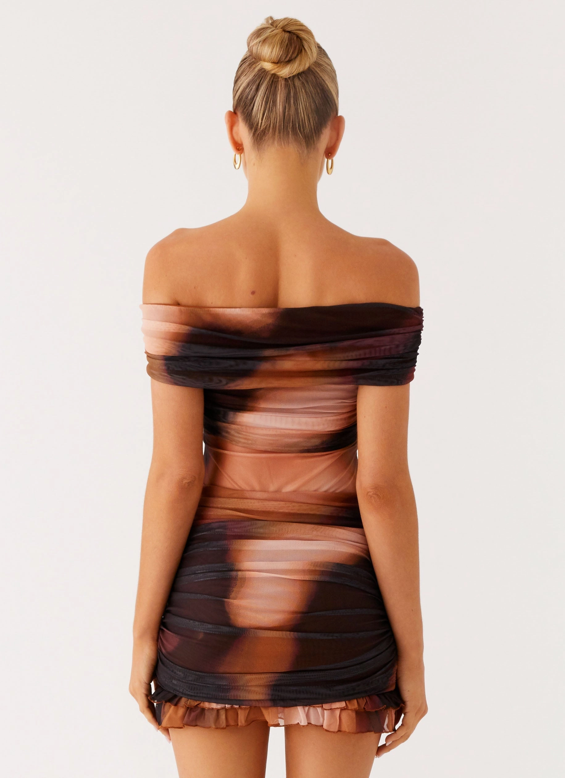 Frances Mini Dress - Black Gradient One-Shoulder