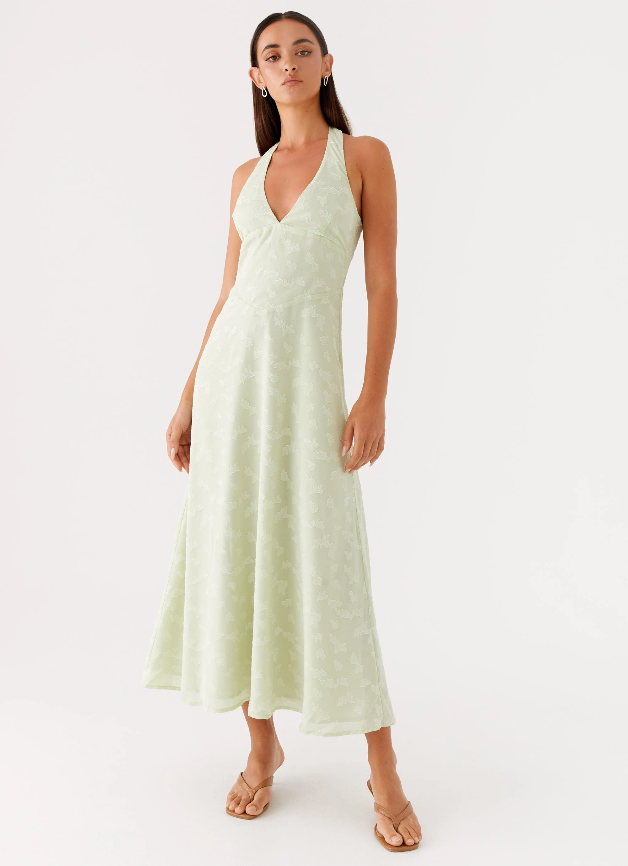 Francesca Midi Dress - Sage Walkable Flow Trend Appeal
