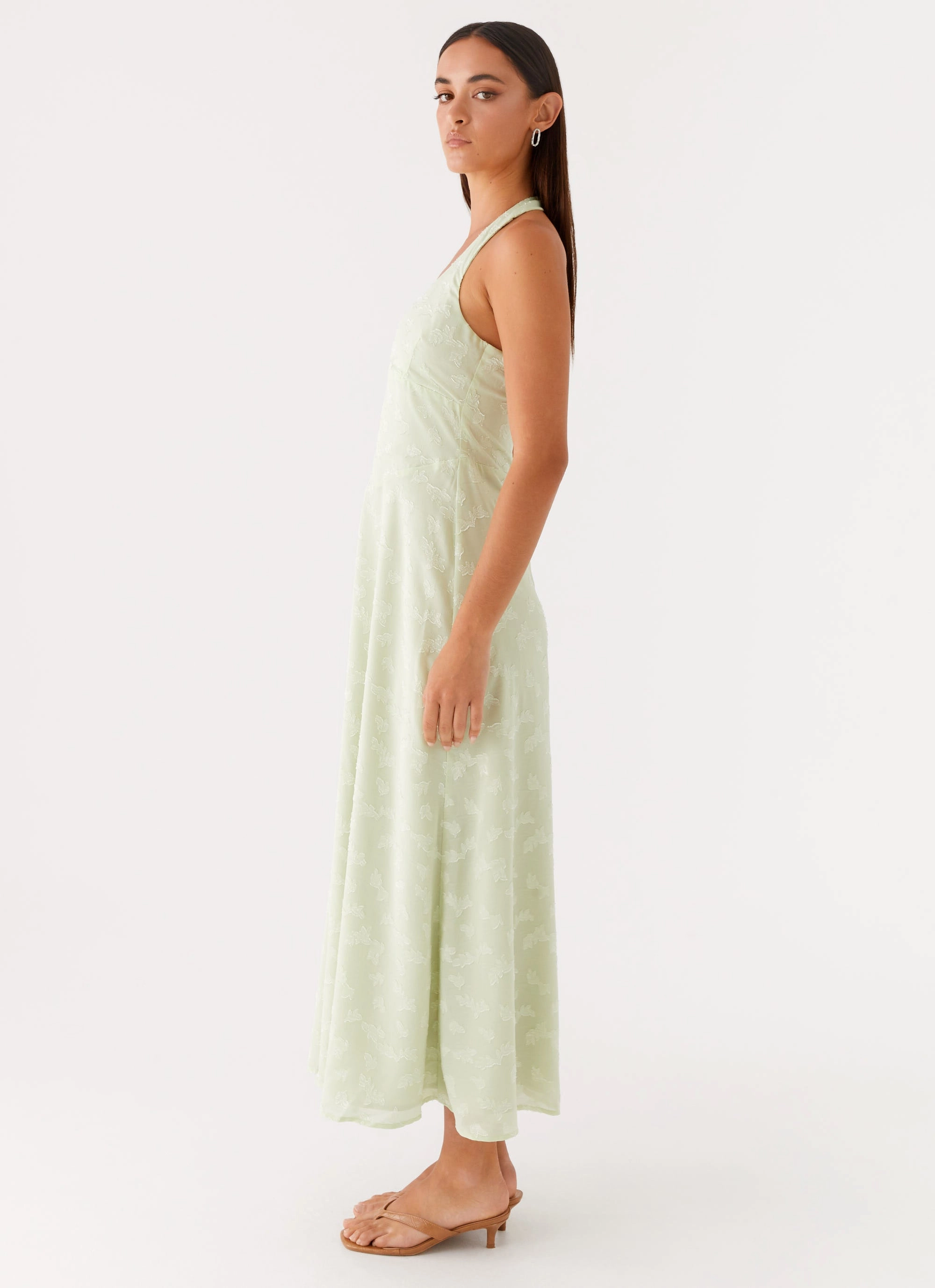 Soft Detail Versatile Layer Wear Francesca Midi Dress - Sage