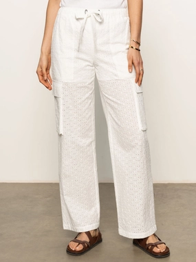 Free Time Eyelet Semi High Rise Pant Bleached White PunctureResistantReinforcement