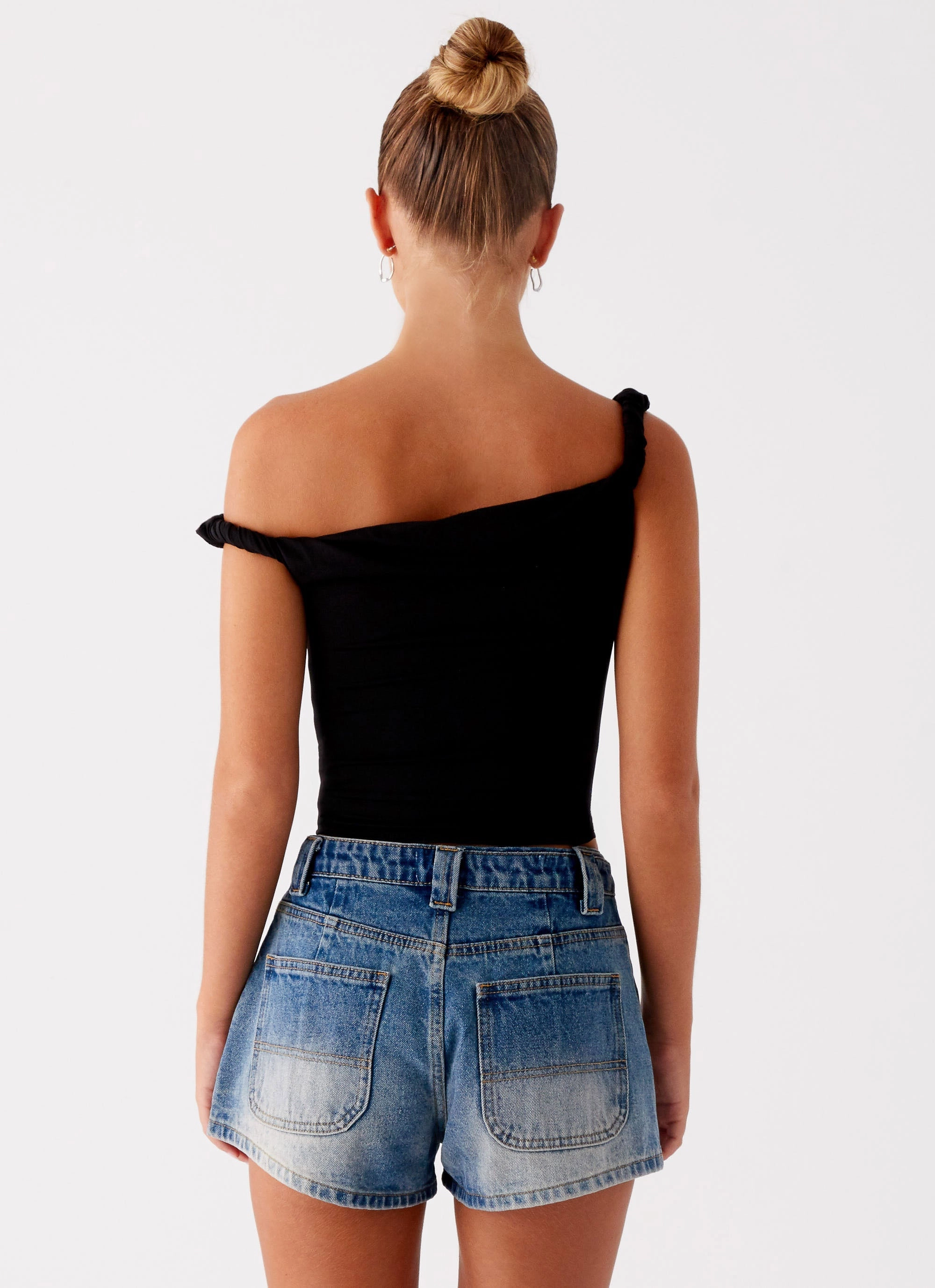 Frida Denim Shorts - Vintage Wash Blue Work Ready