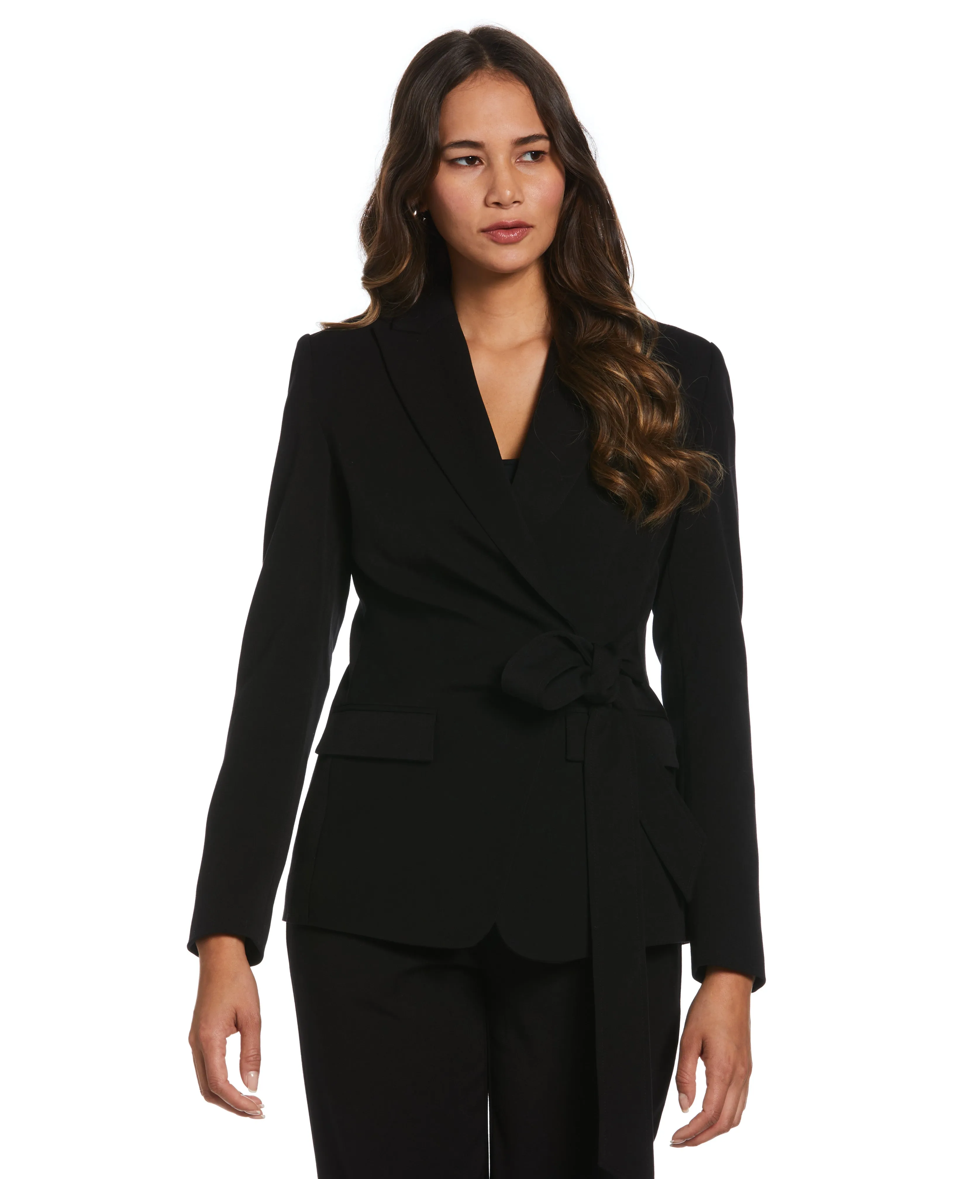 Front-Tie Wrap Blazer Luxury