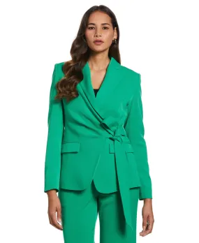 Travel Light All-Season Wear Front-Tie Wrap Blazer