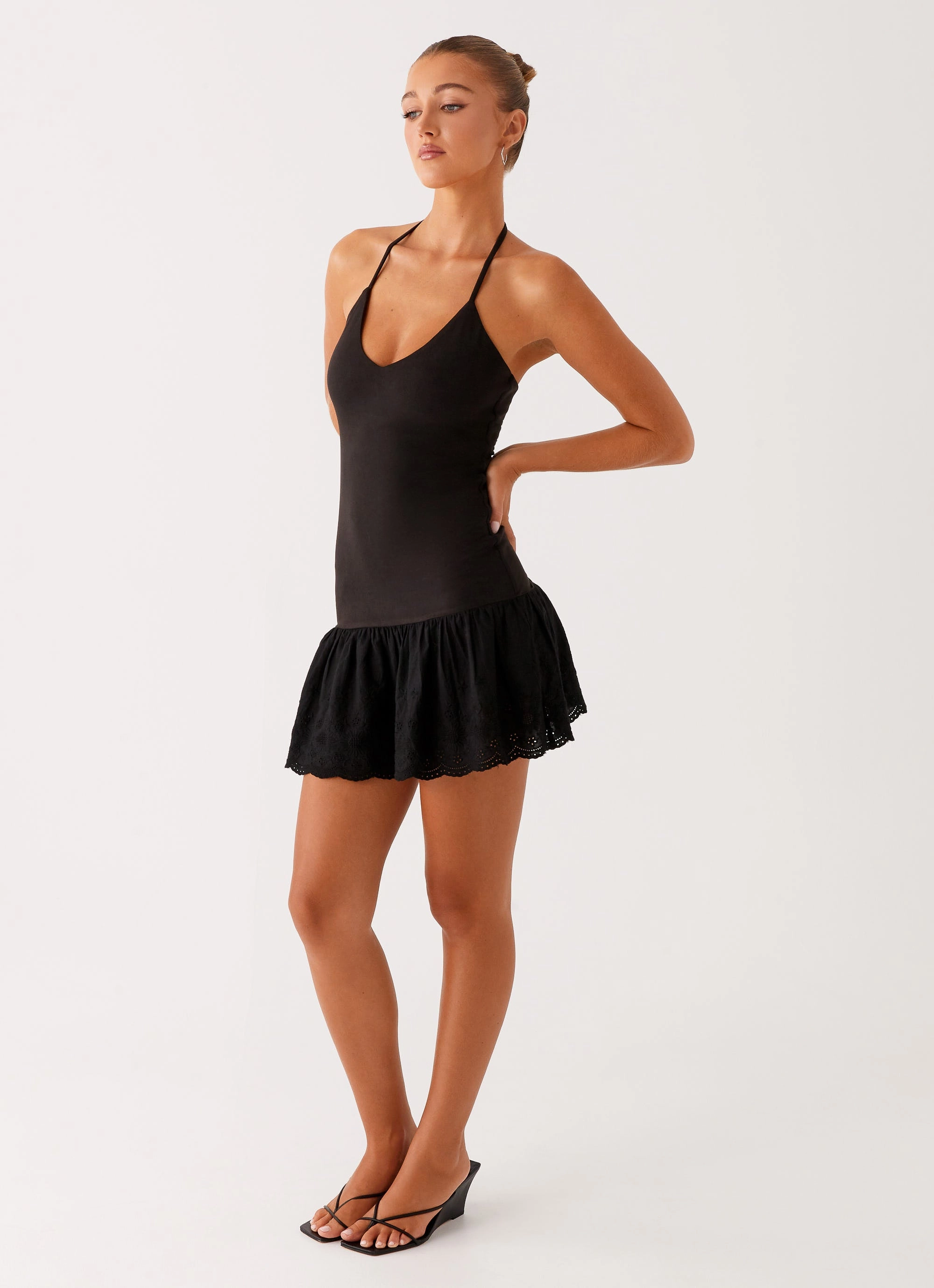 Recycled Polyester Amsterdam Mini Dress - Black