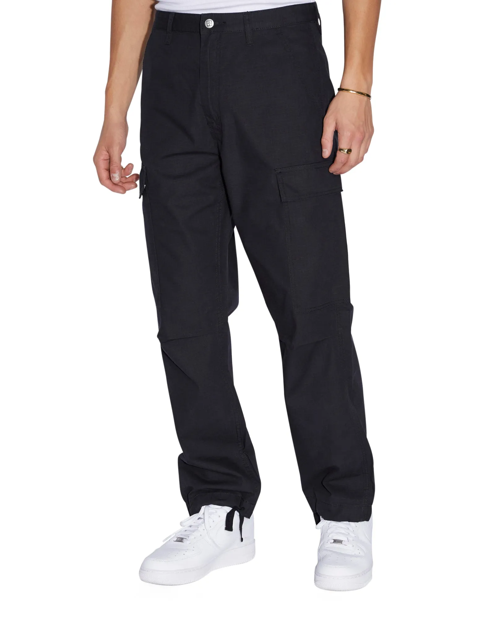 FUGITIVE CARGO PANT BLACK Reinforced Stitching