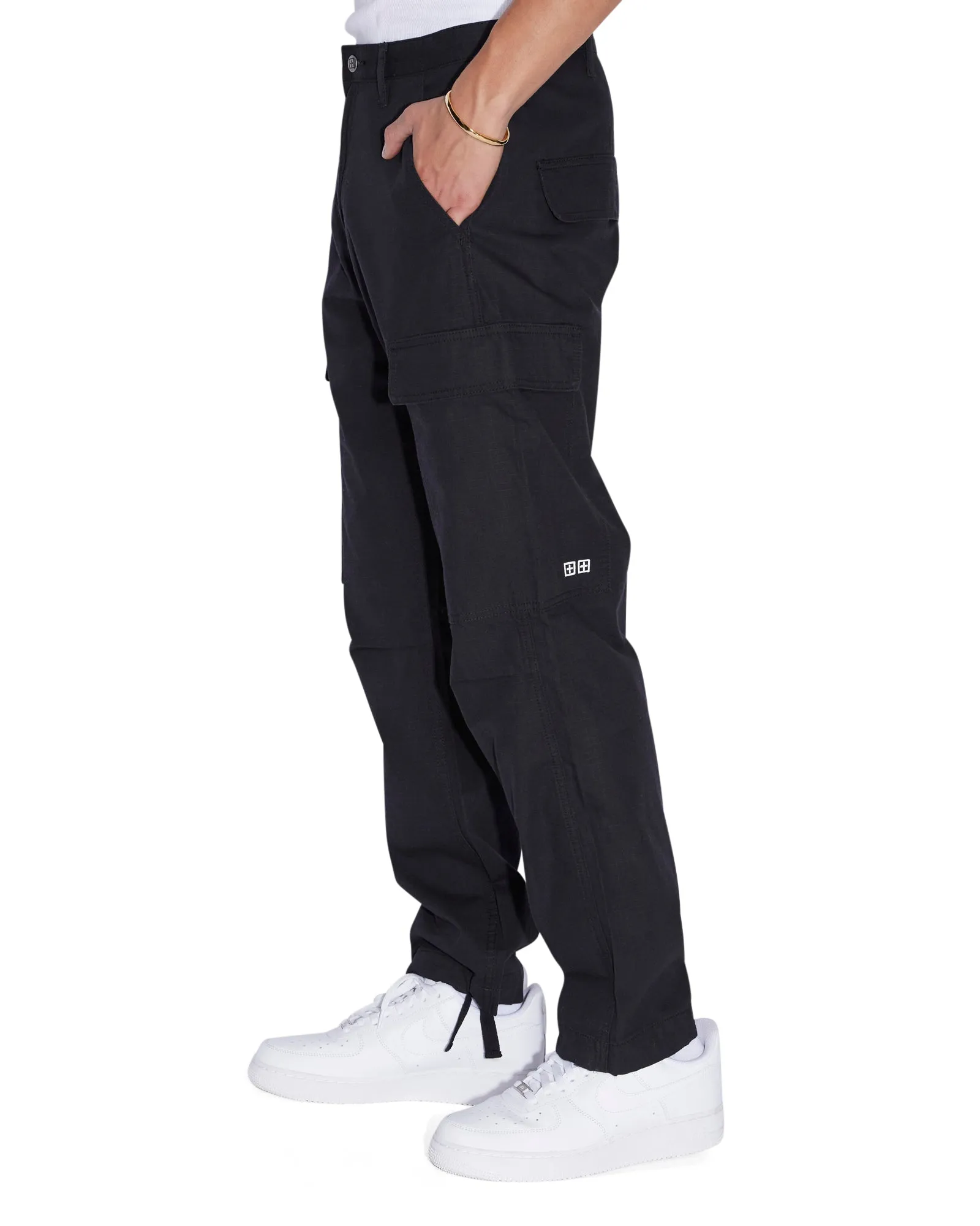 FUGITIVE CARGO PANT BLACK Comfort Choice Recycled fibers