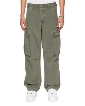 Light wash Contoured Panel Design FUGITIVE CARGO PANT FOREST