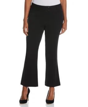 Adjustable Closure Gabardine Bootcut Pant Short - Curvy Fit