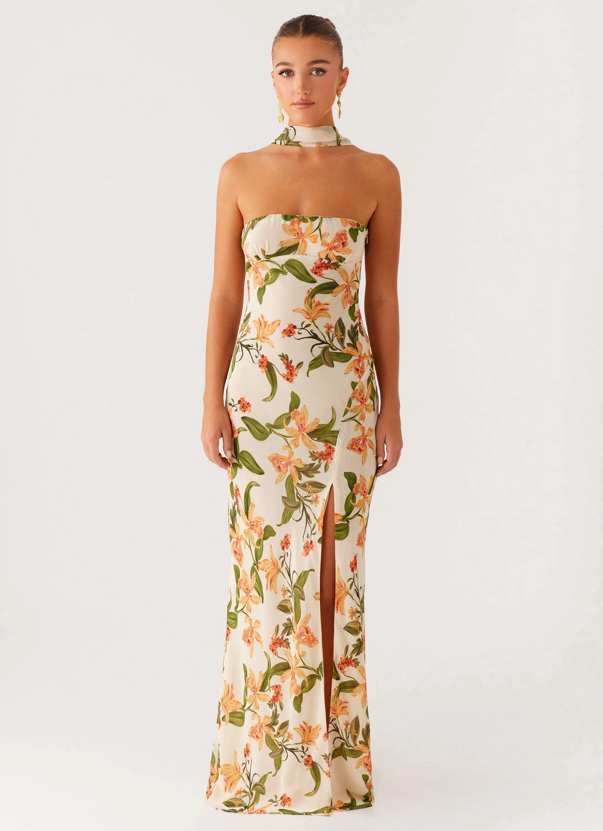 Family Vibe Gali Strapless Maxi Dress - Floral Print