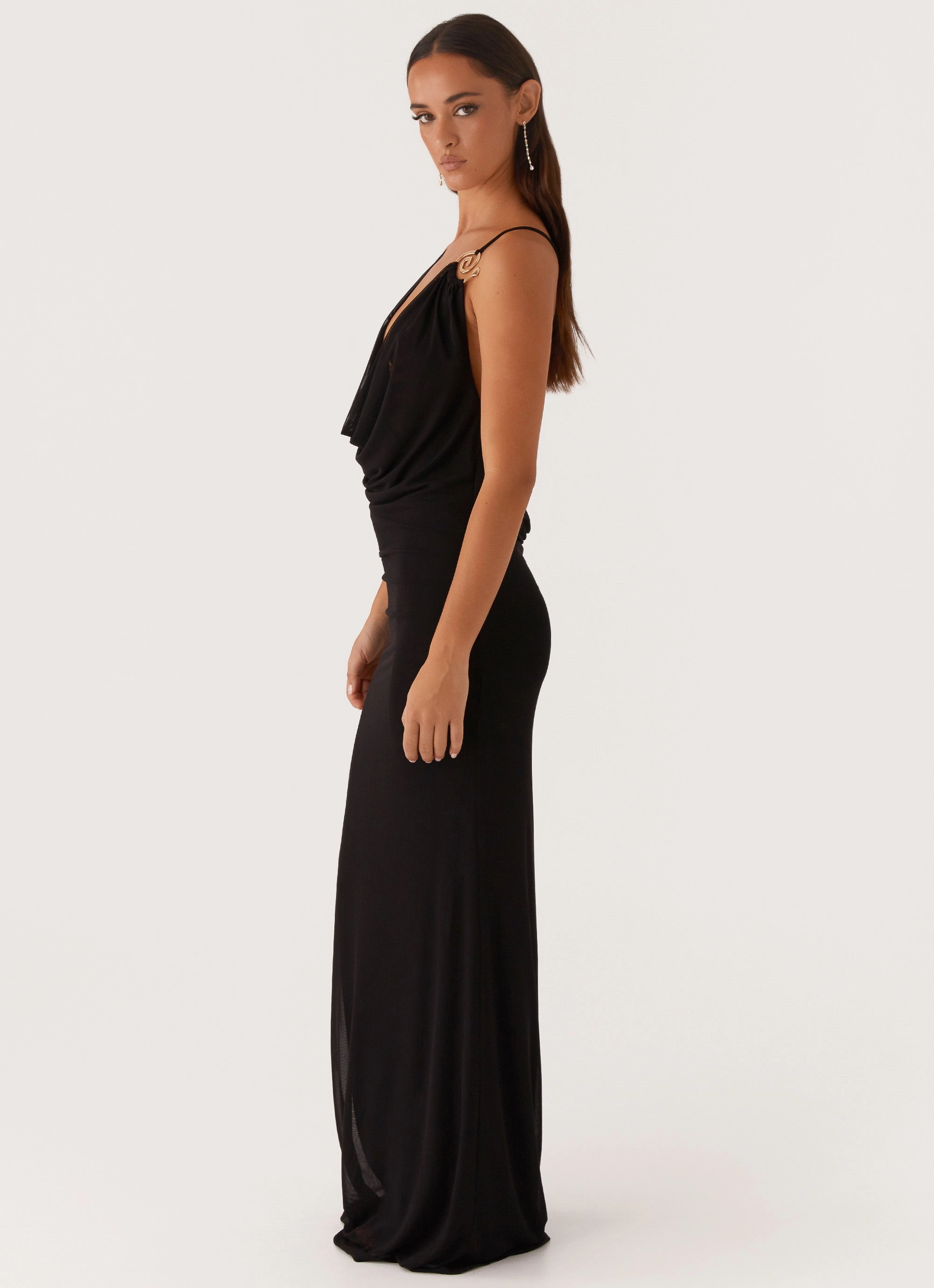 Game Player Maxi Dress - Black Lightweight and Breezy