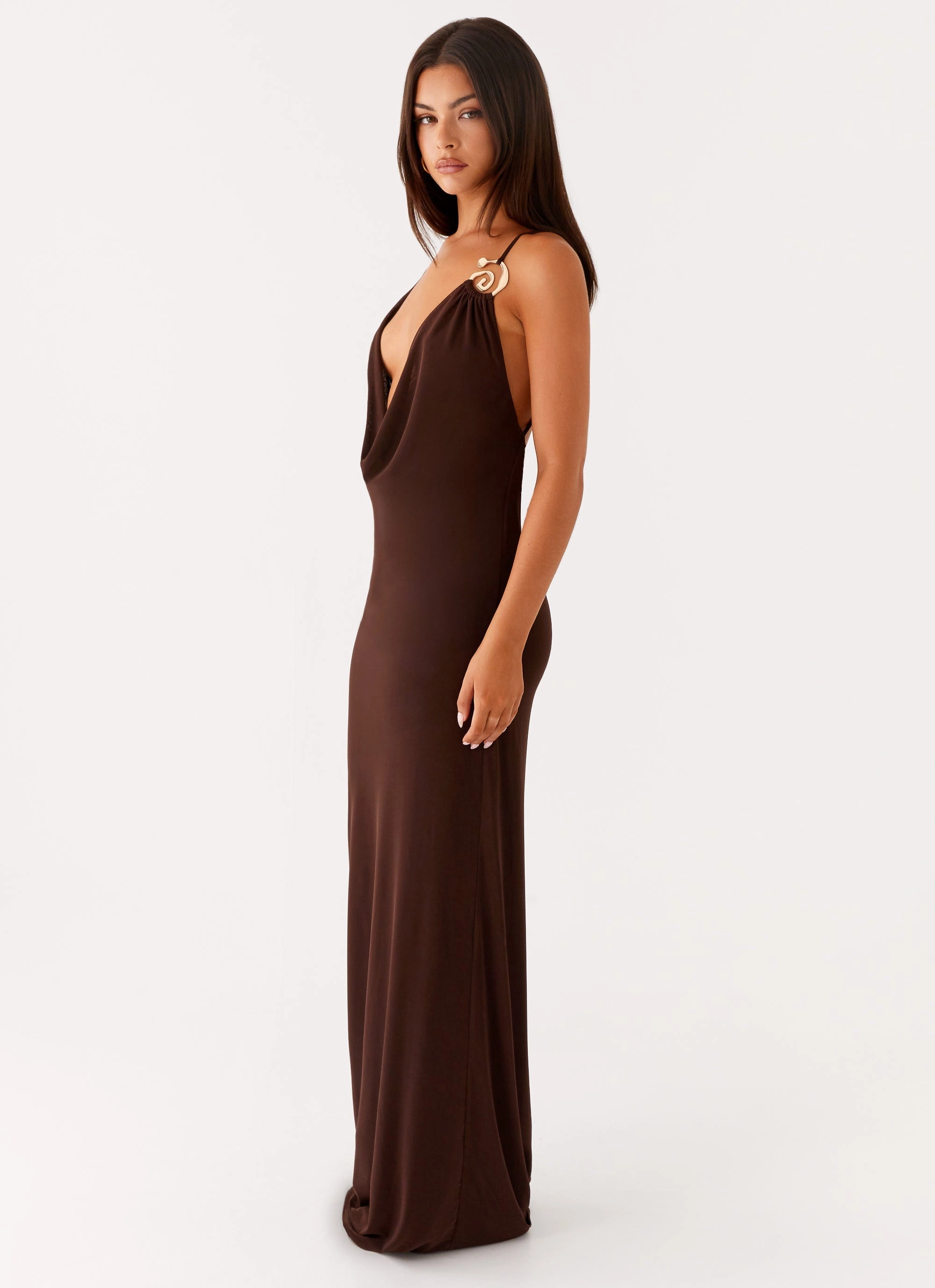 Daily Comfort vacation look Game Player Maxi Dress - Chocolate