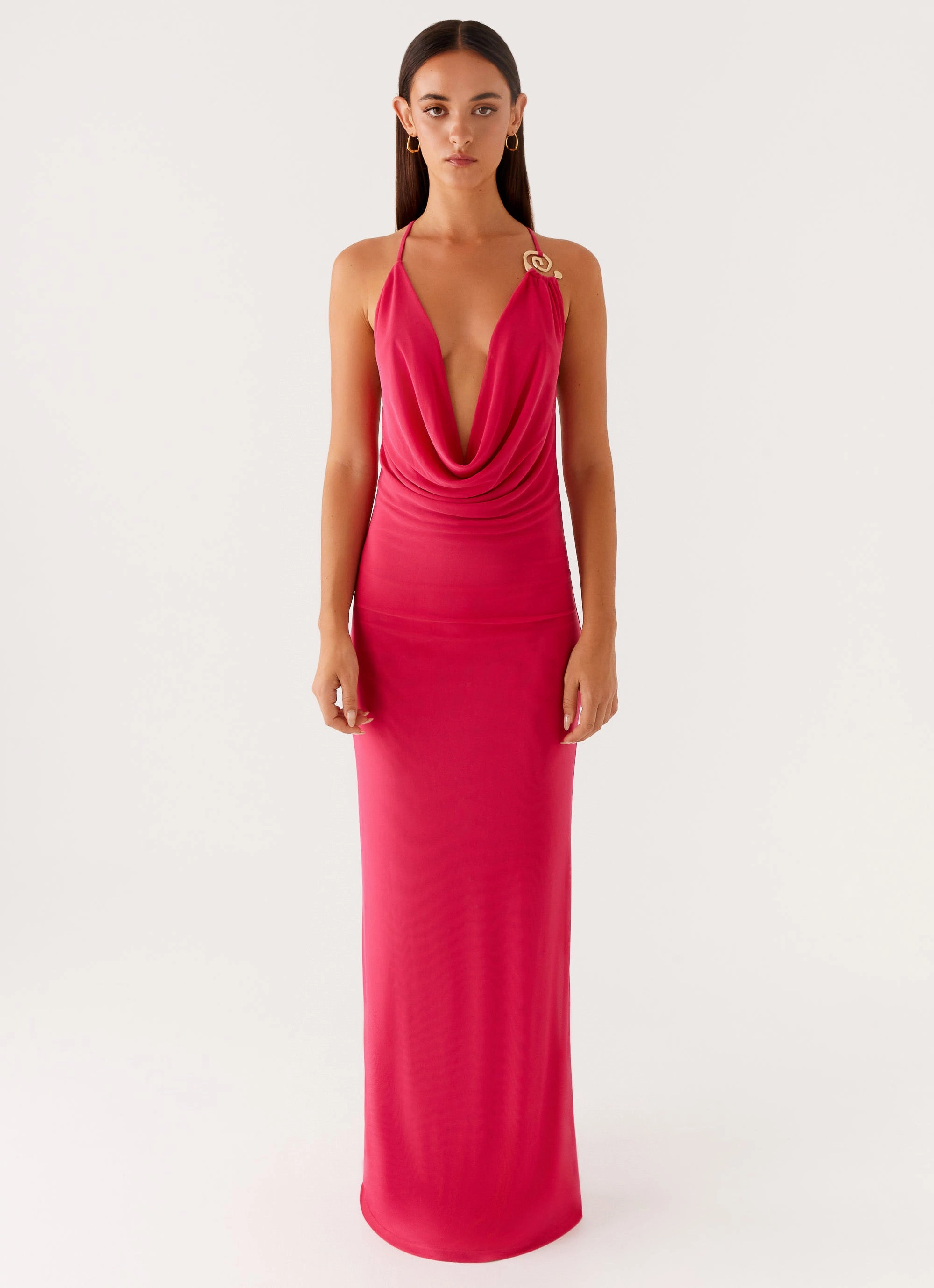 Game Player Maxi Dress - Hot Pink Inner Smile Light Flow