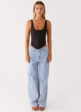 HeatRegulating Narelle Corset Top - Black