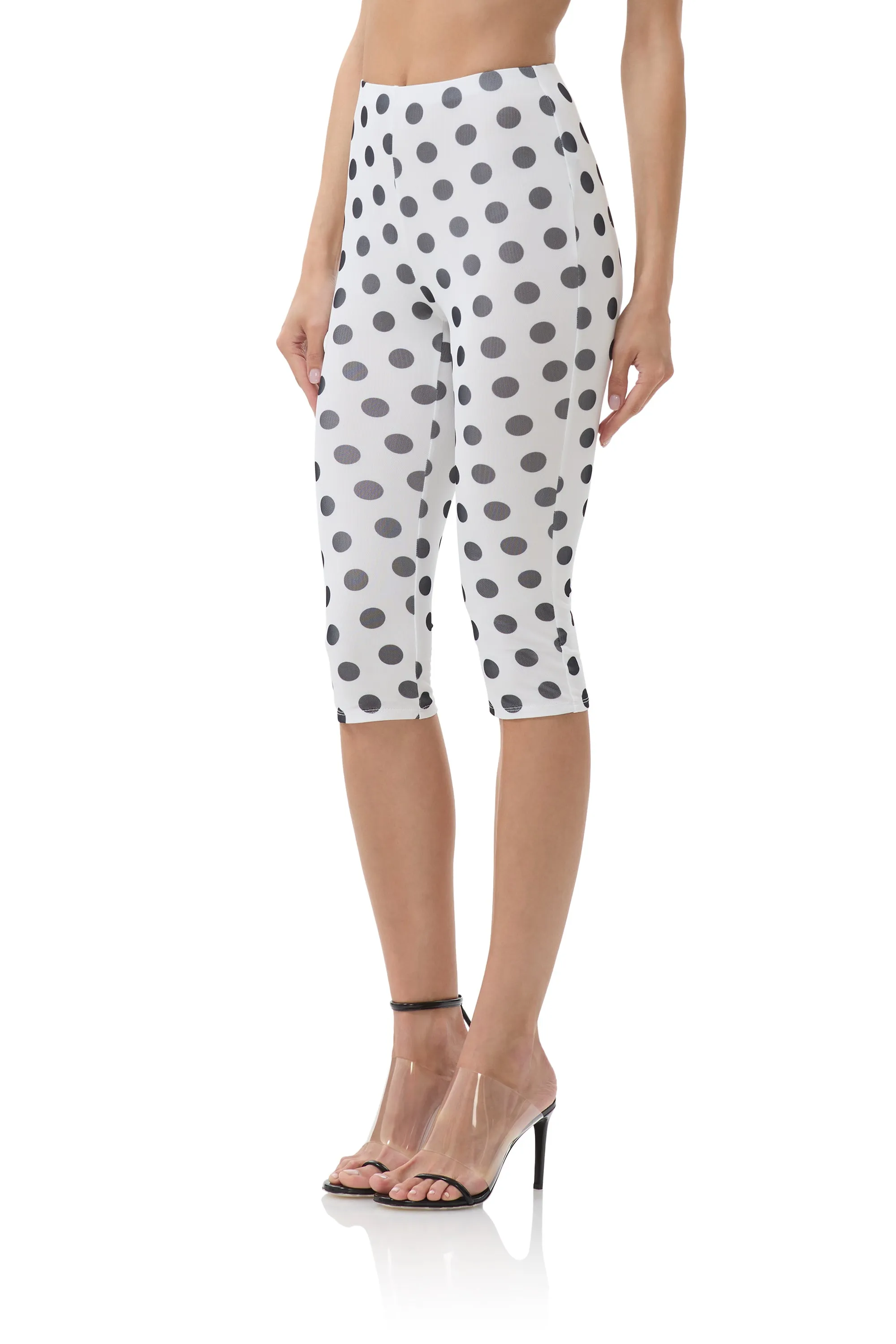 Gianna Capri Pant - Blanc Dot snag resistant