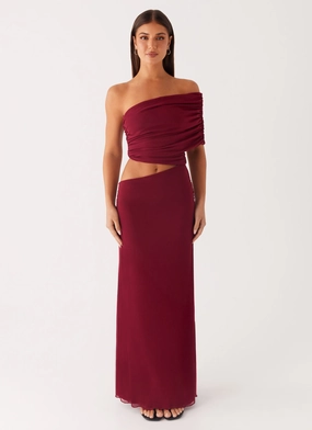 Functional Wear Gillian Maxi Dress - Maroon