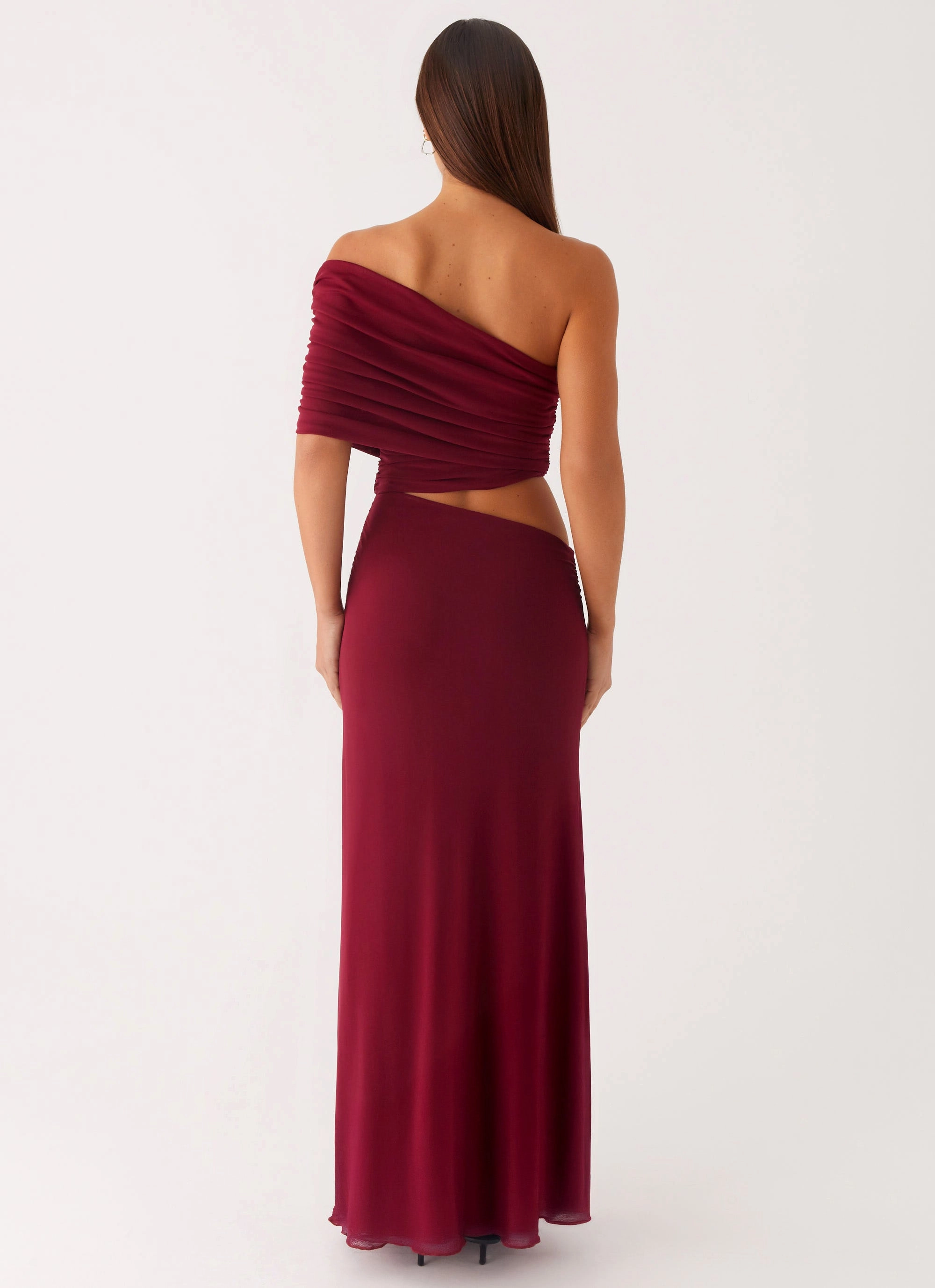 Gillian Maxi Dress - Maroon Breathable-Lining