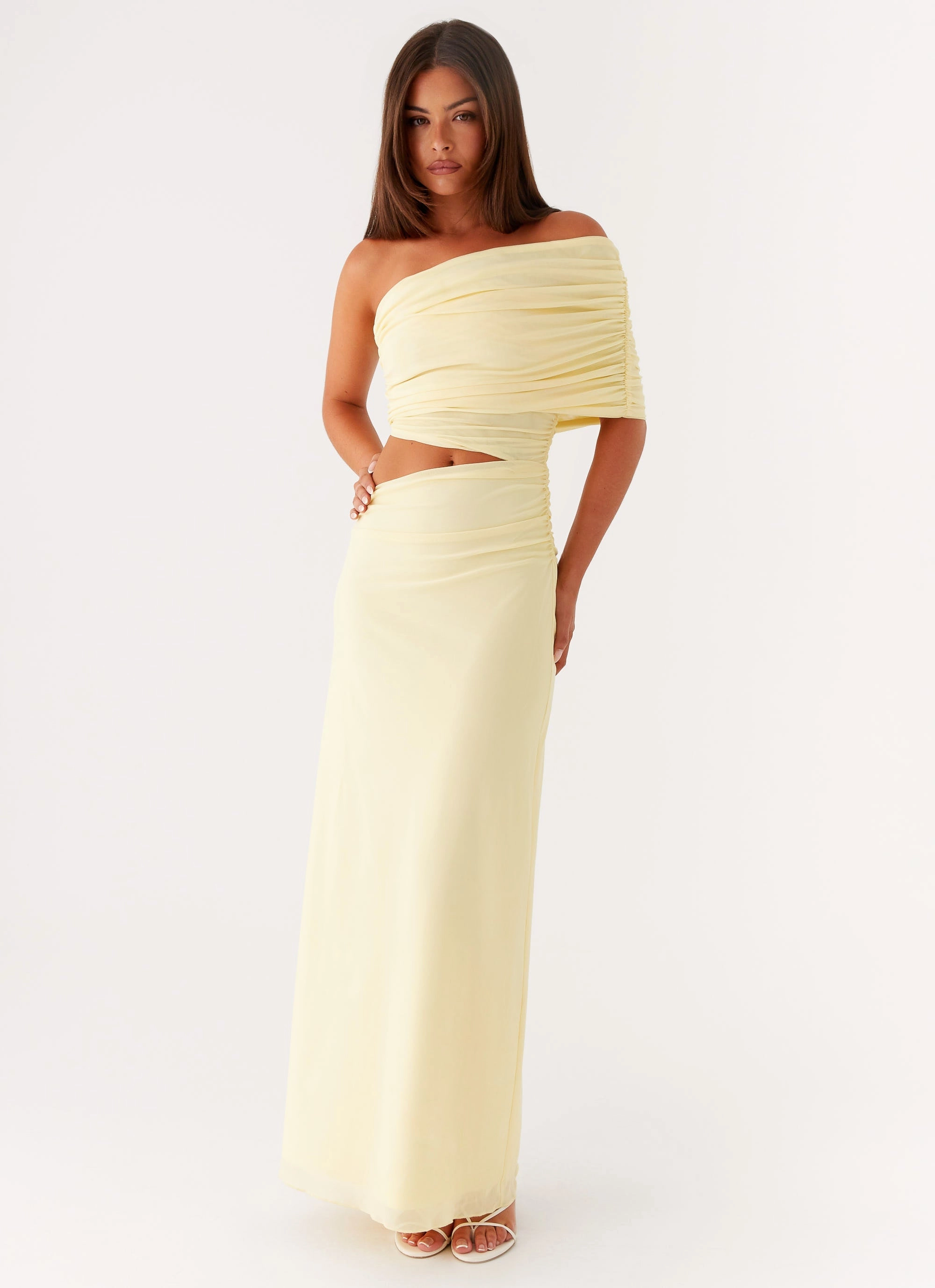 Gillian Maxi Dress - Yellow Soft Material Airy Touch