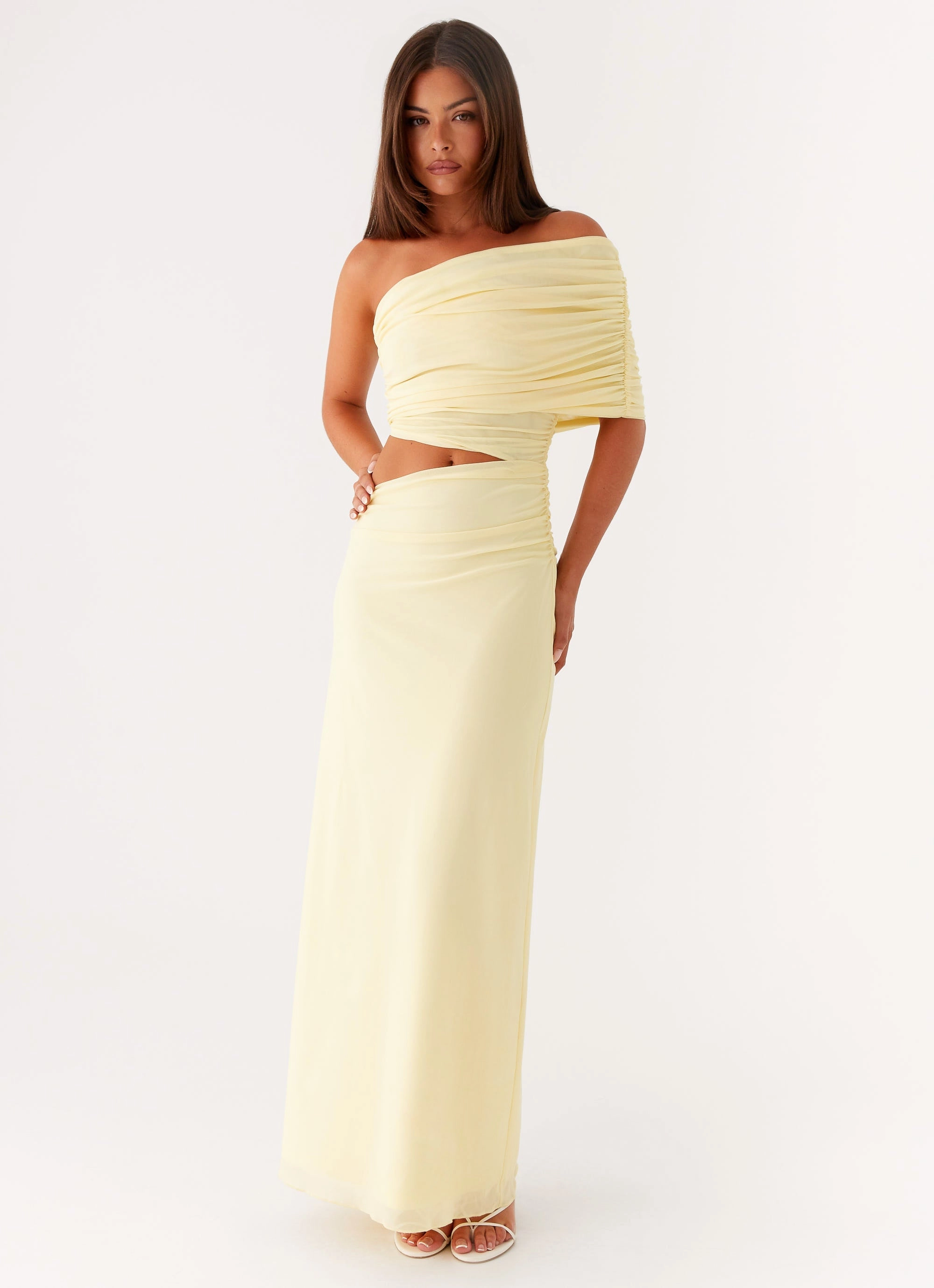 Dark Tones Gillian Maxi Dress - Yellow