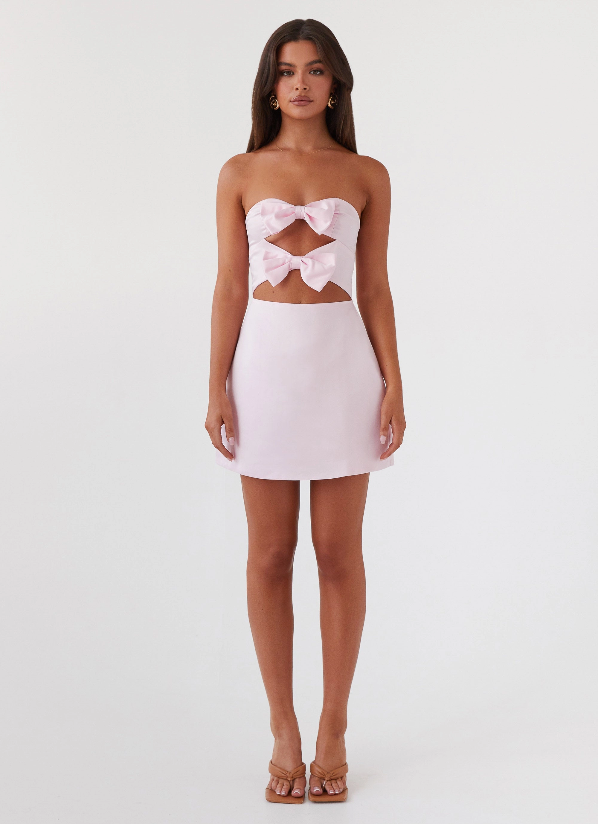 Chill Look Girl Crush Bow Mini Dress - Pink