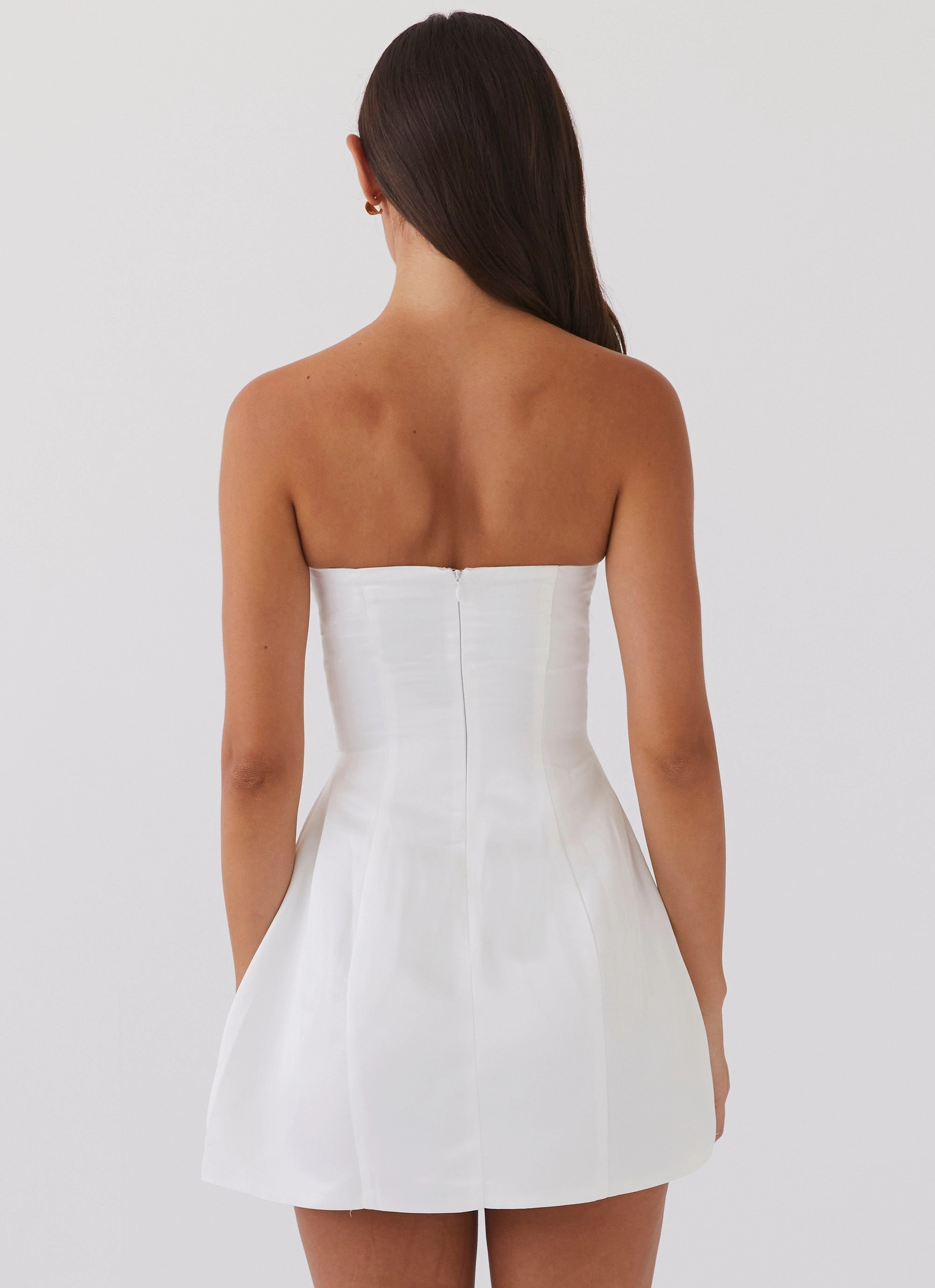 Easy Combo Girl Crush Bow Mini Dress - White