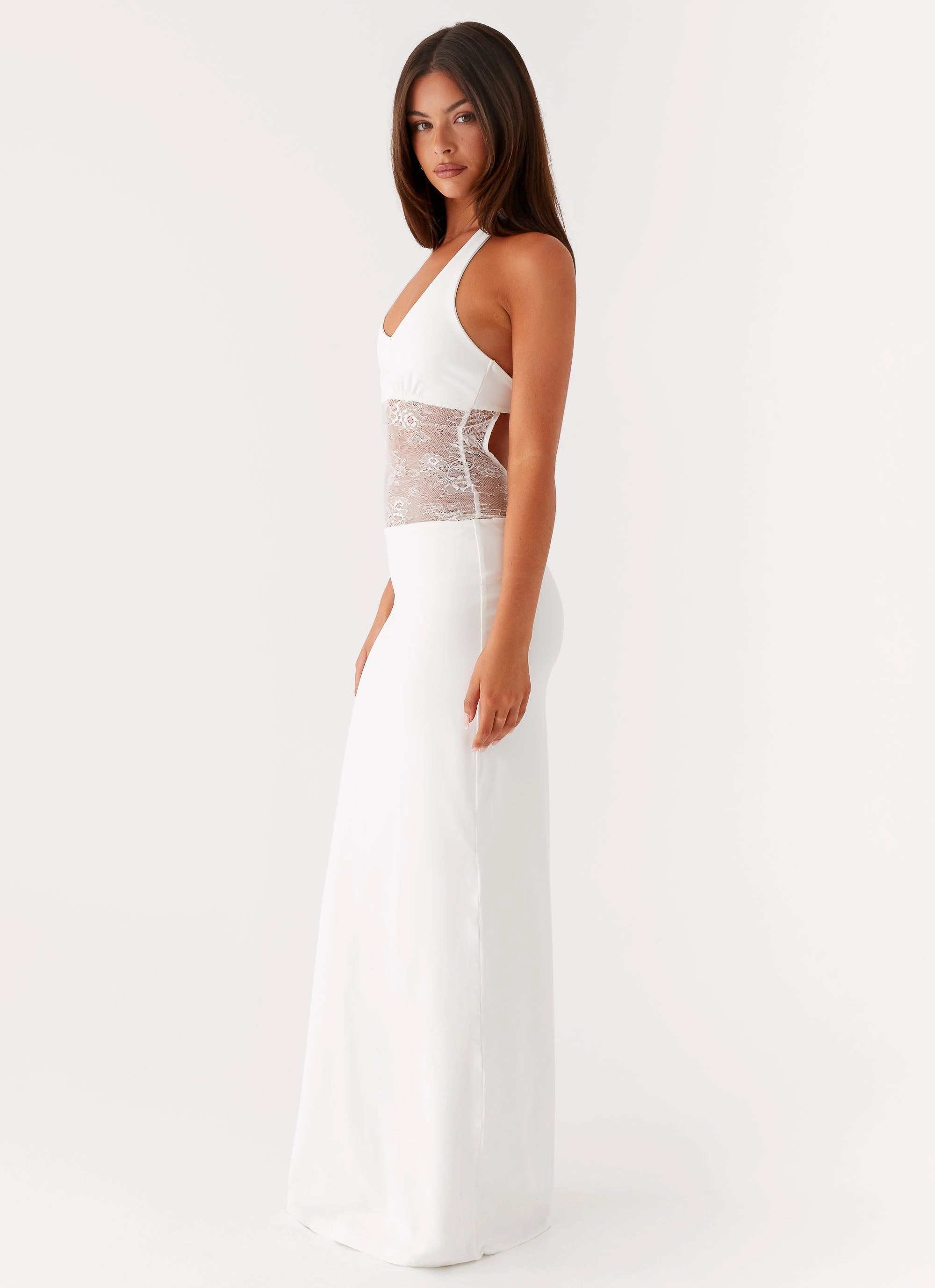 Main Focus Maxi Dress - White Balanced Light museum visit