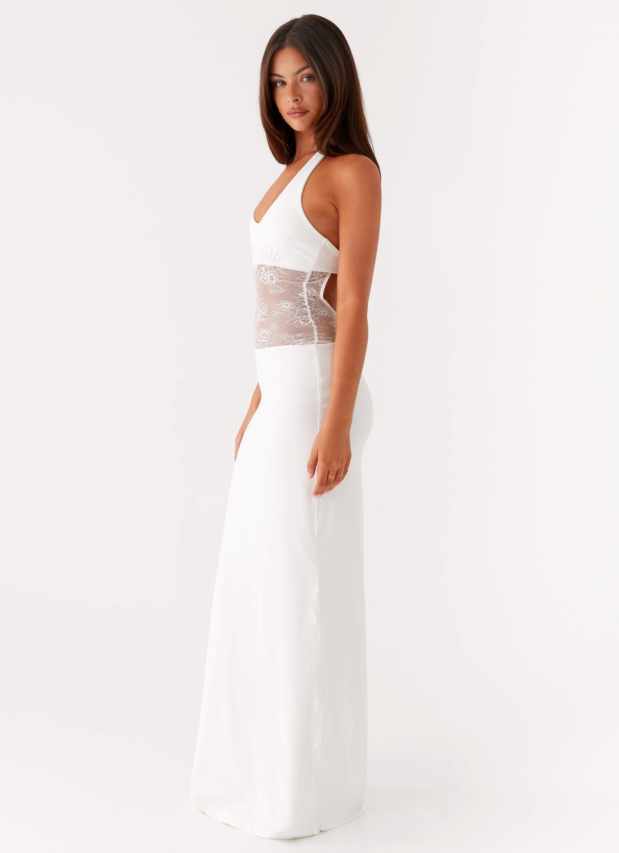 Main Focus Maxi Dress - White Feminine Energy Smart Layers