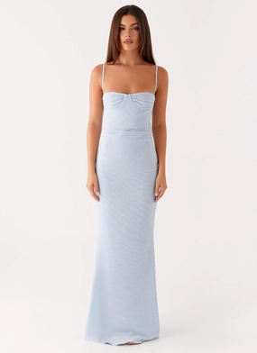 Anna Sophia Maxi Dress - Blue Convertible-Style Cool Simplicity