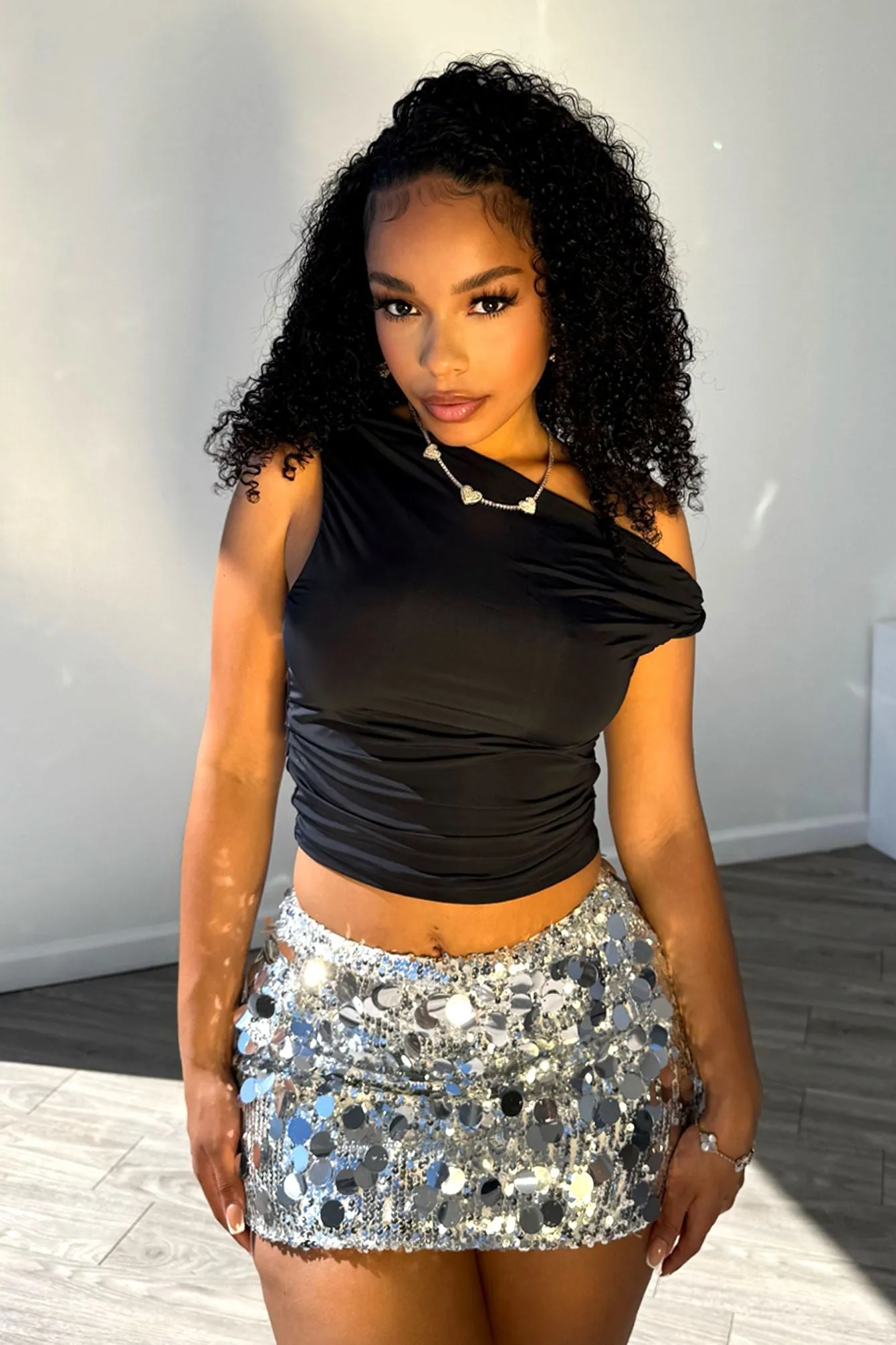 Eco Friendly Material Goddess Twist One Off Shoulder Top