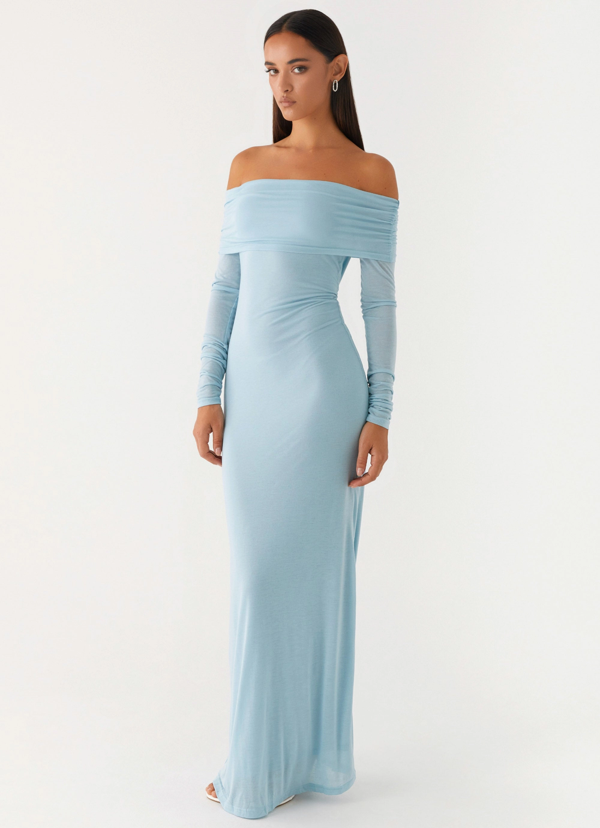 Cocoa Long Sleeve Maxi Dress - Blue Rose Flush