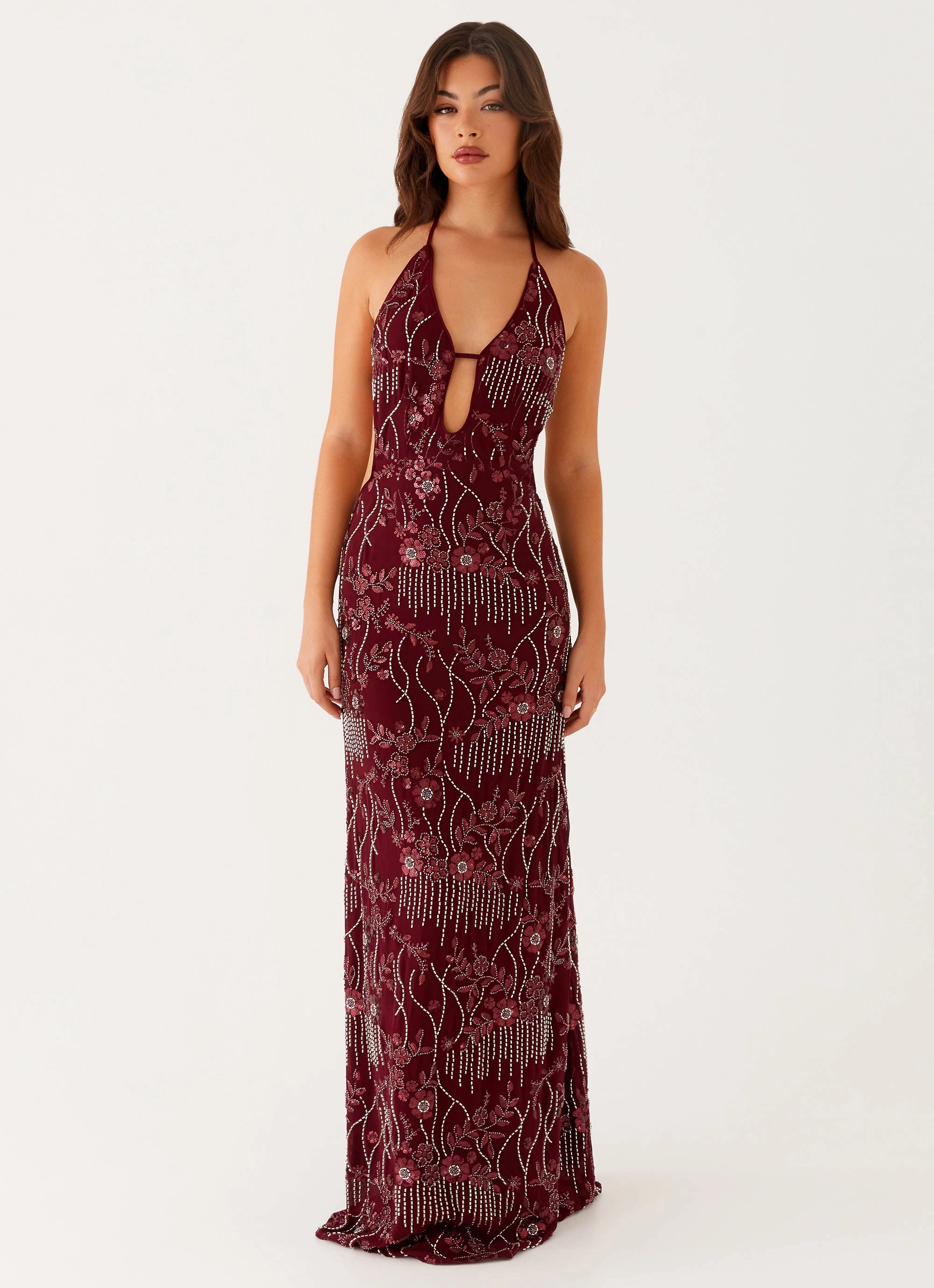 City Layering All For Love Maxi Dress - Burgundy