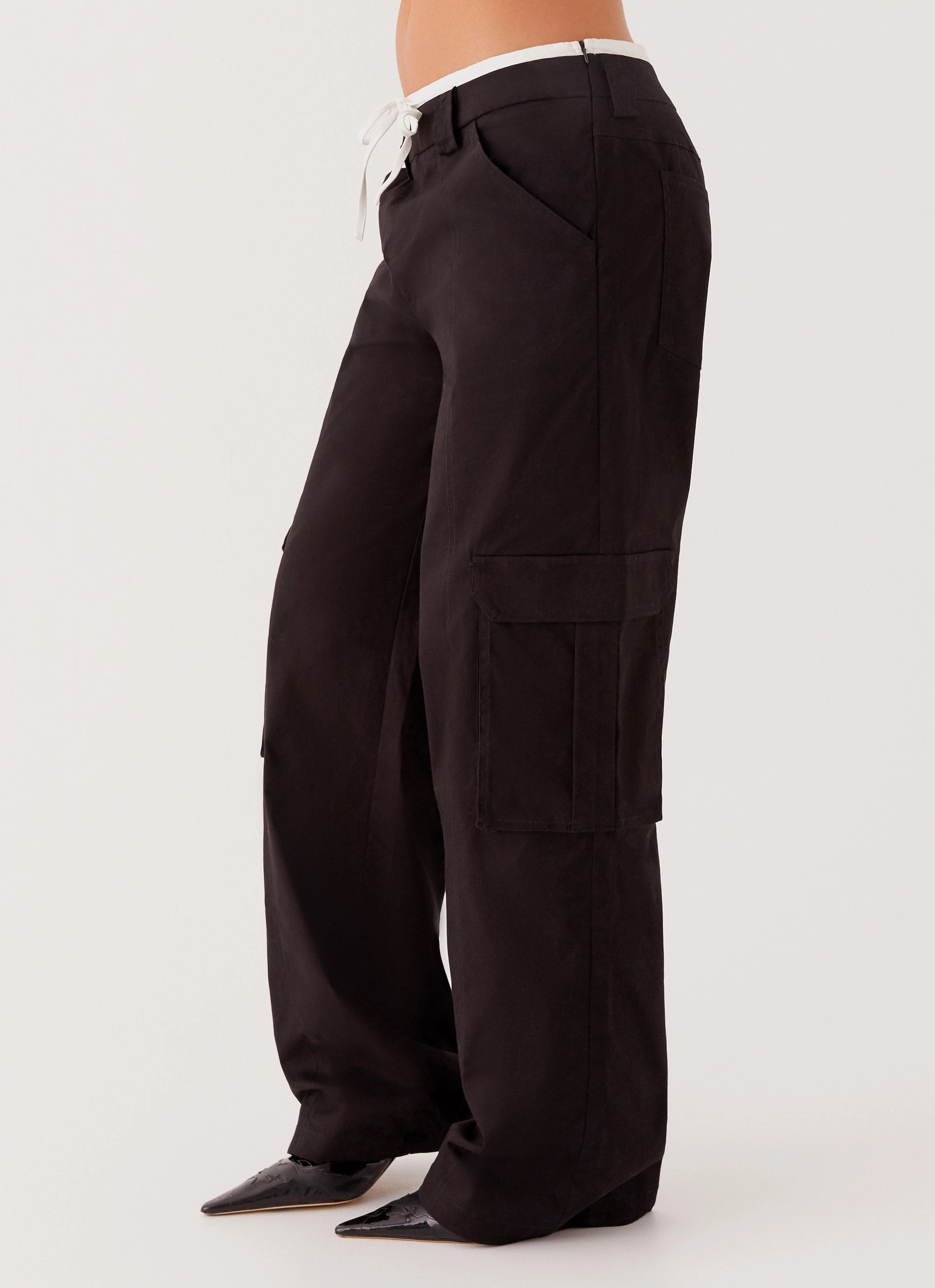 Grace Lily Cargo Pants - Black NonIrritatingStitching Simple Utility