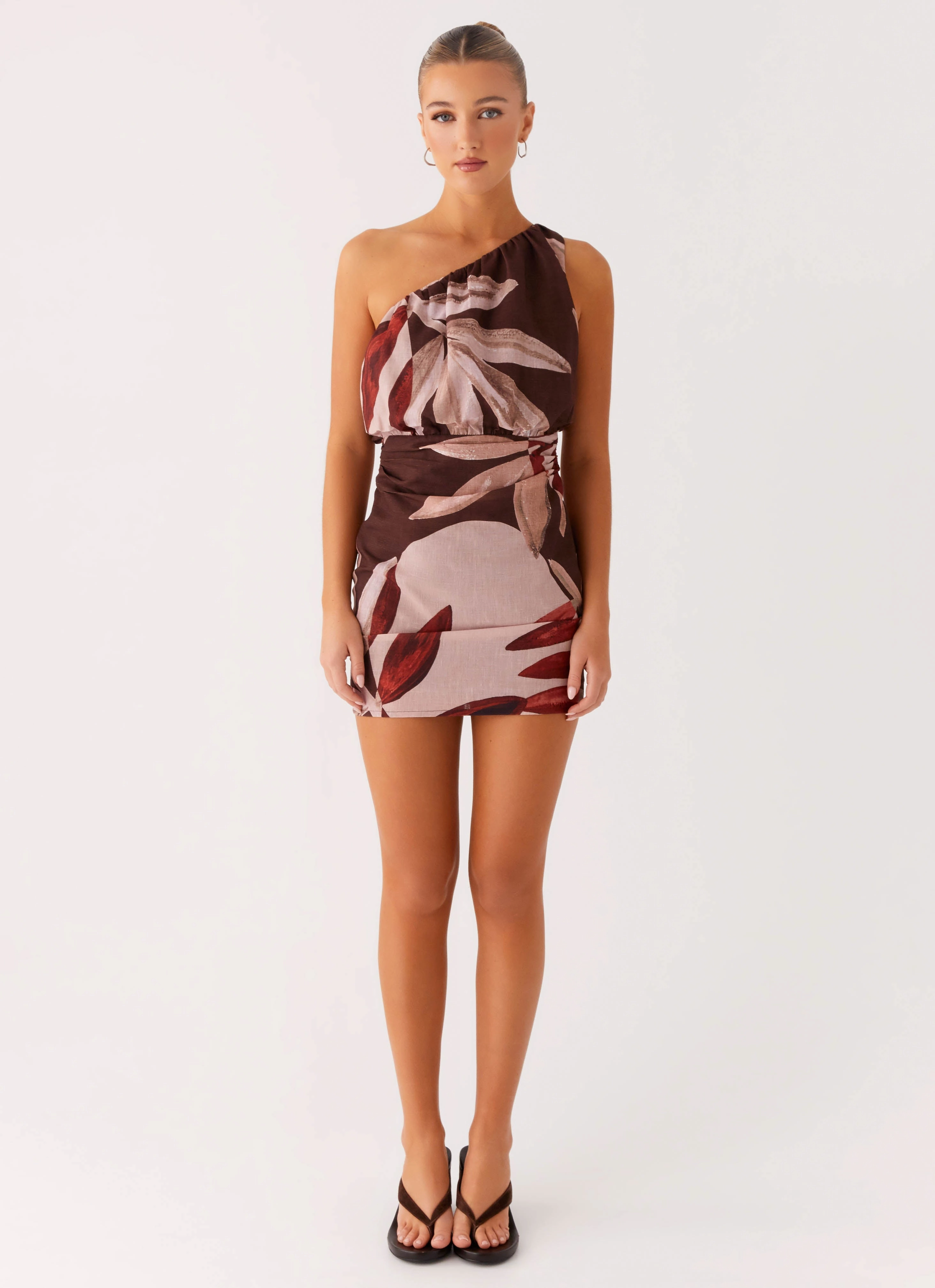 Chill Mood Indianna Mini Dress - Cinnamon Palm