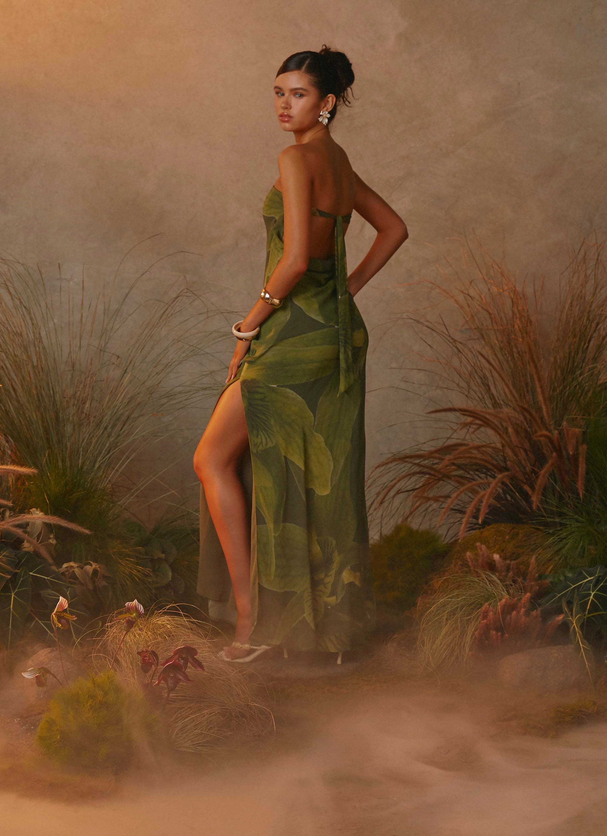 Nettle Maxi Dress - Tropic Floral Skin Glow