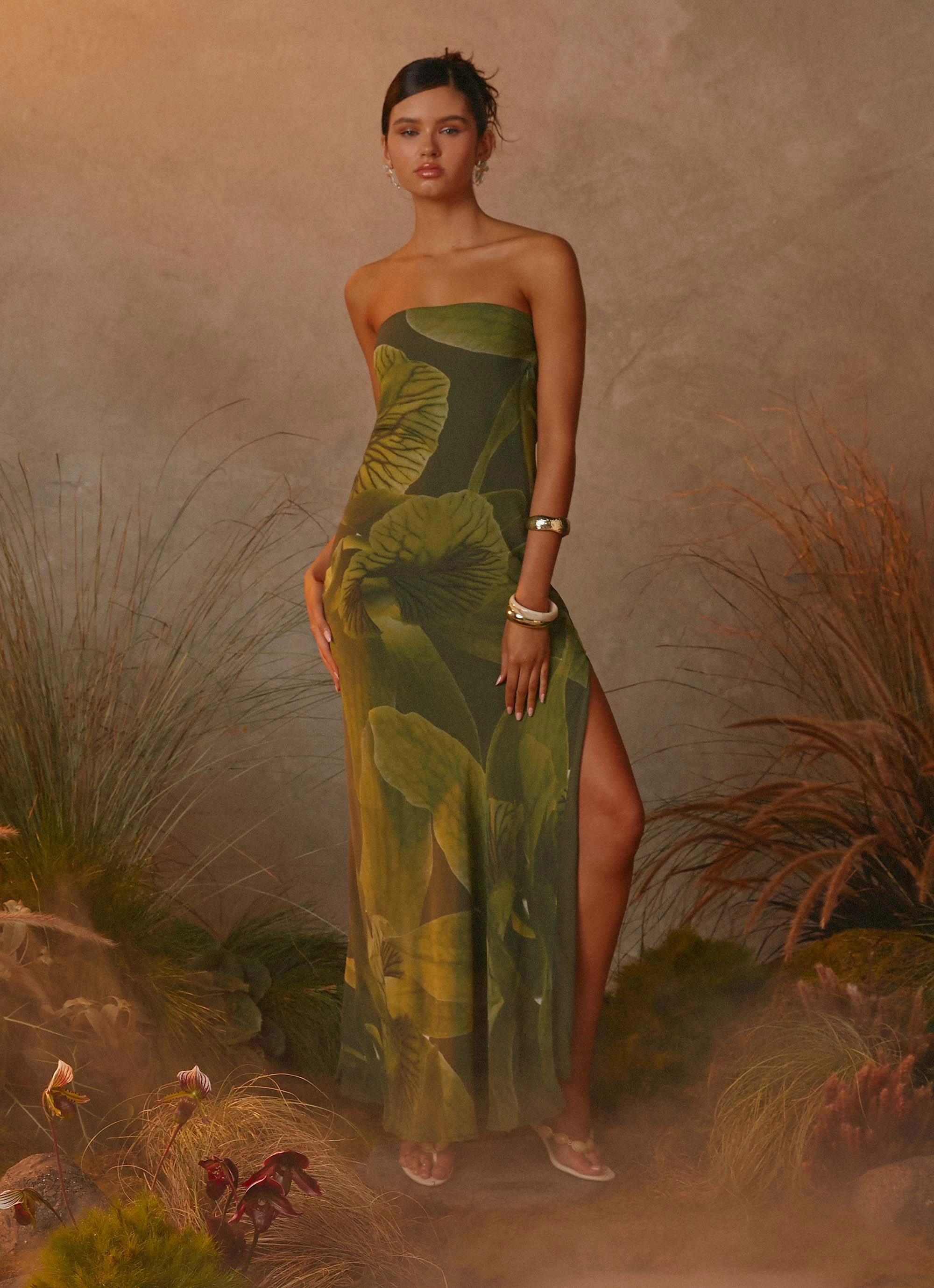 Movement Friendly Nettle Maxi Dress - Tropic Floral