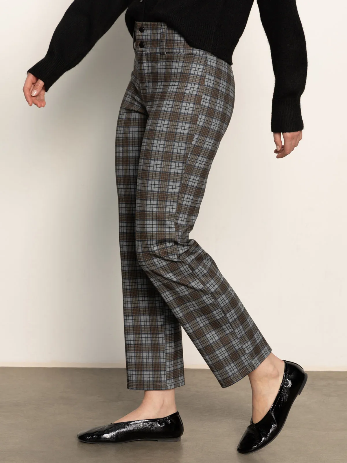 Fresh Fit 90's Straight Legging Burnt Olive Plaid