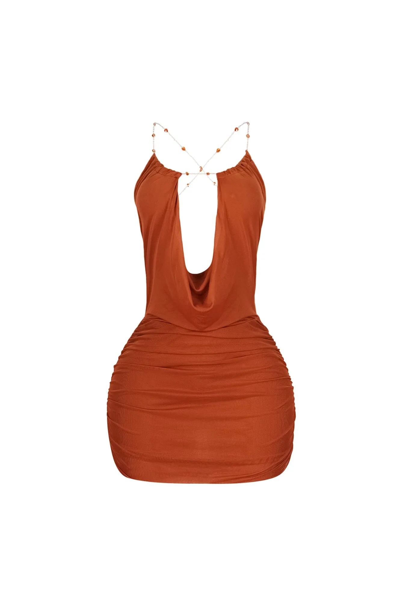 Haena Pearl Chain Mini Dress Effortless Layer Wear