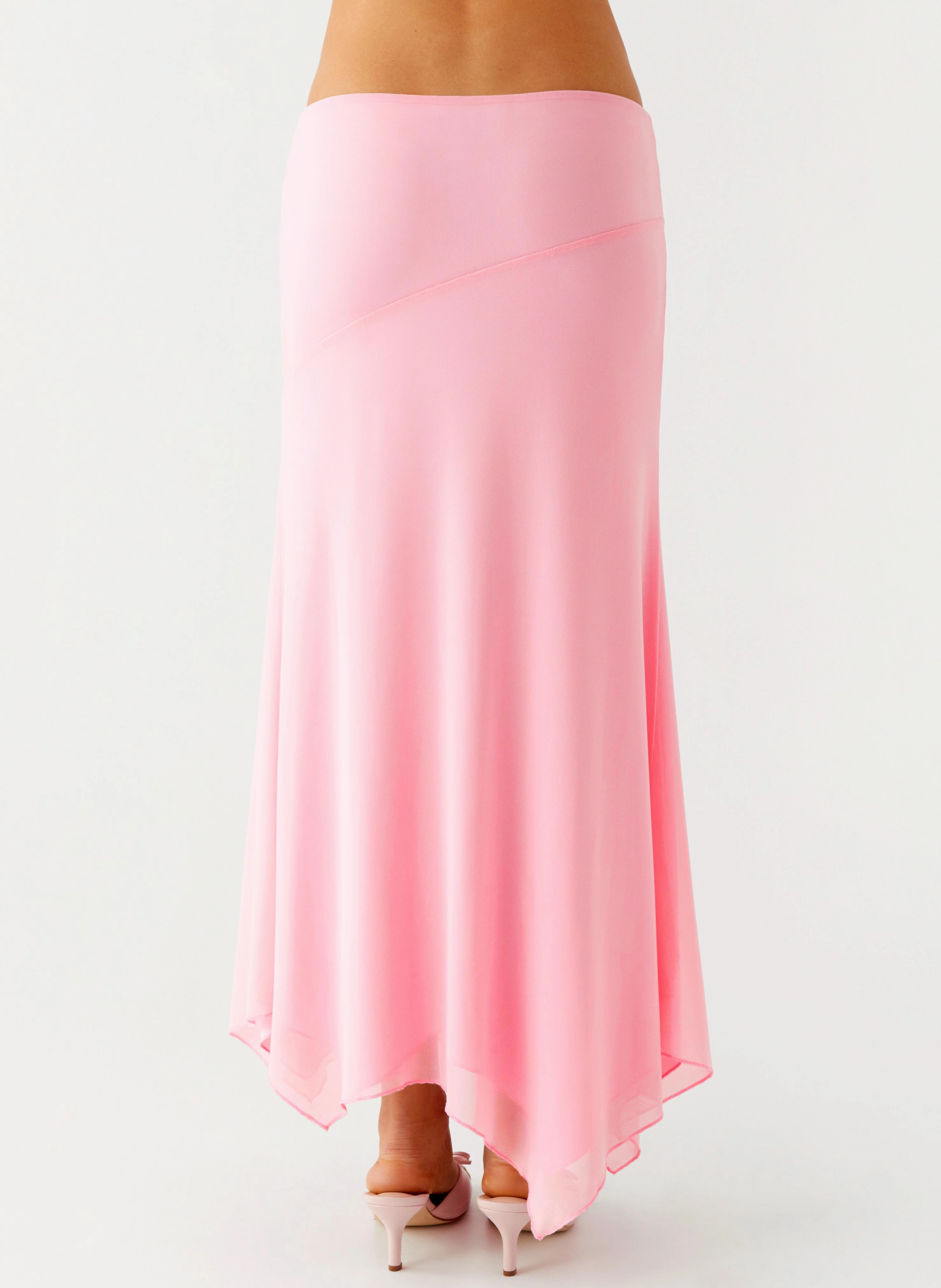 Layered Design Kerrie Hanky Midi Skirt - Baby Pink