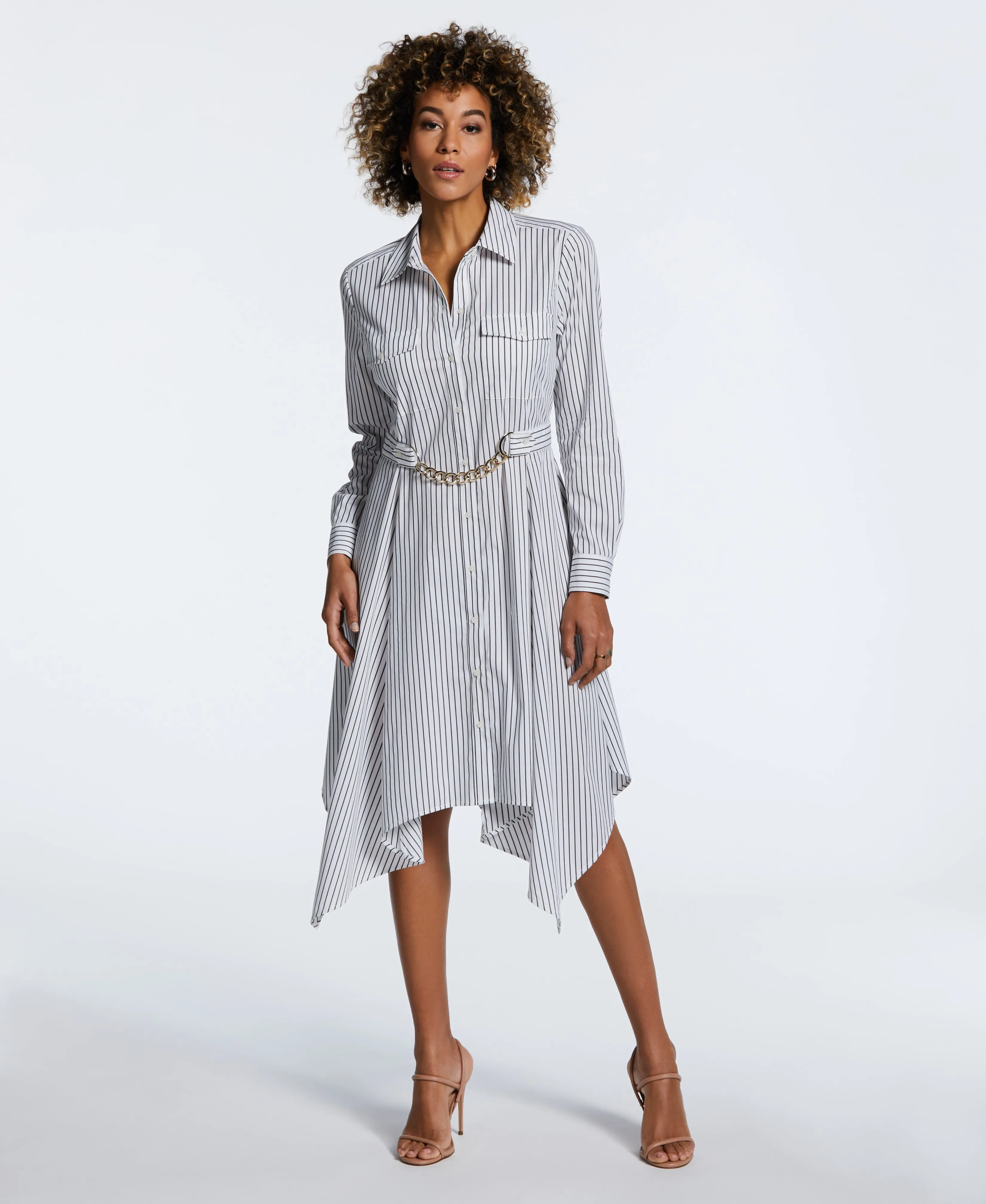 Japan Cool Handkerchief Dress with Chain Belt