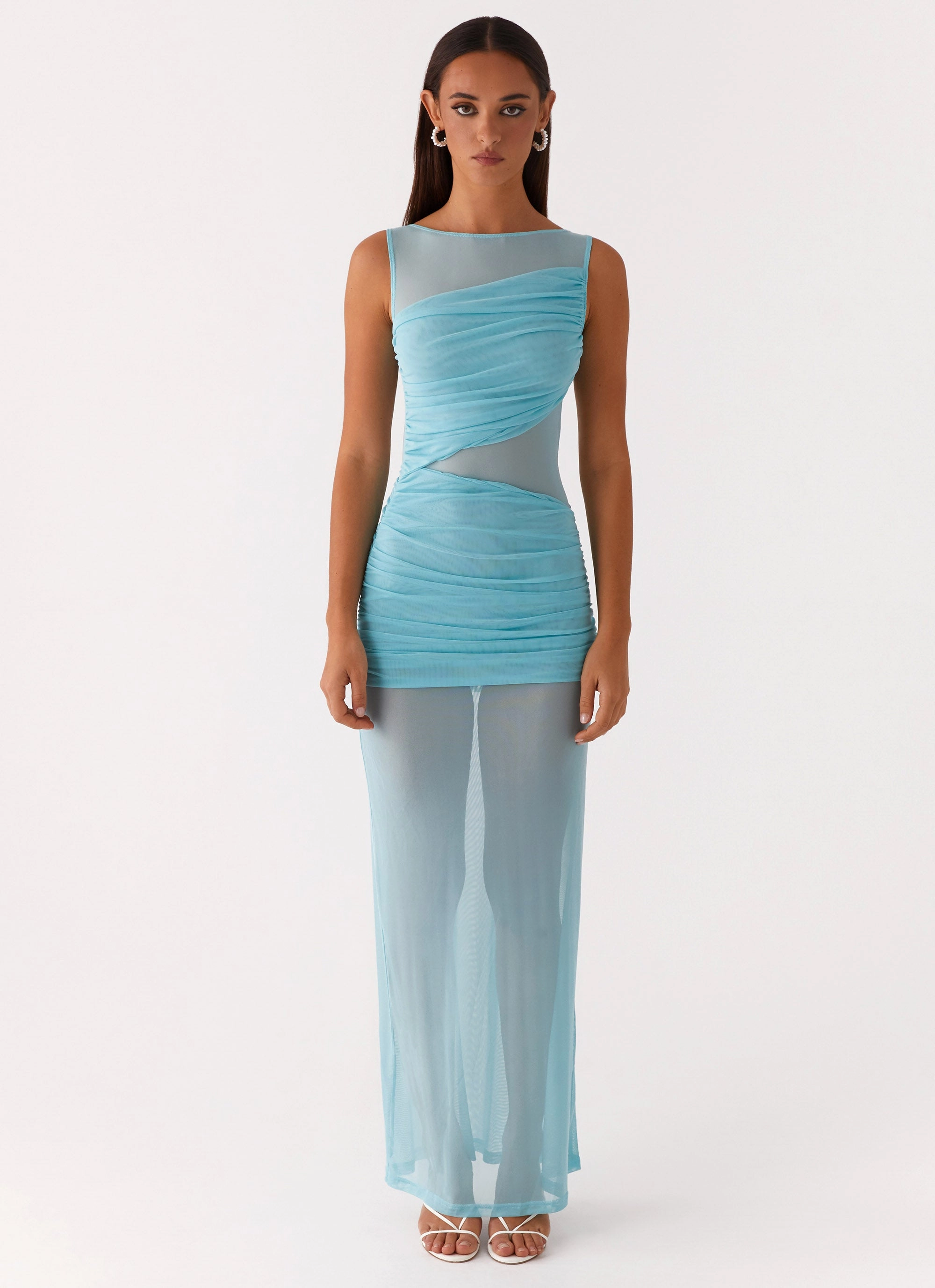 Timeless Comfort Feminine Movement Apollo Maxi Dress - Aqua
