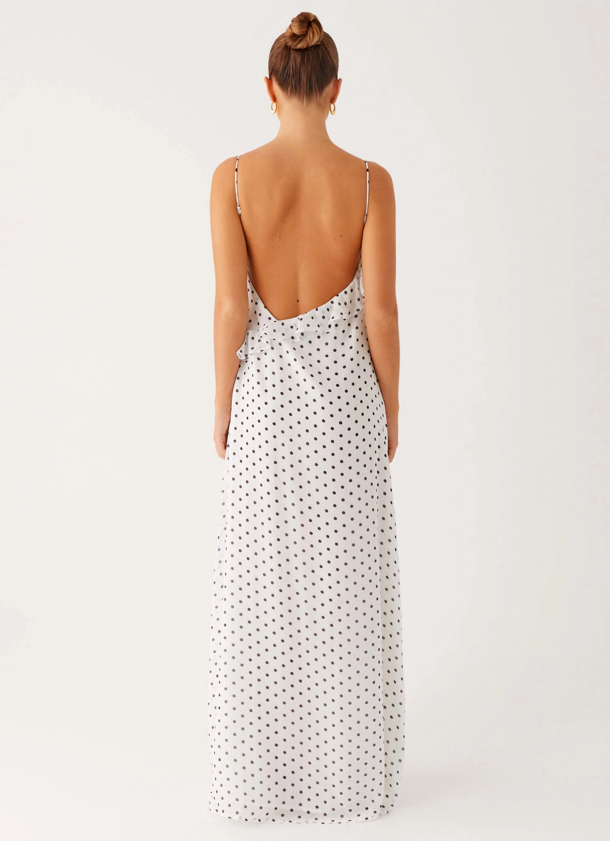 Office Classic Harri Maxi Dress - White Polka Dot