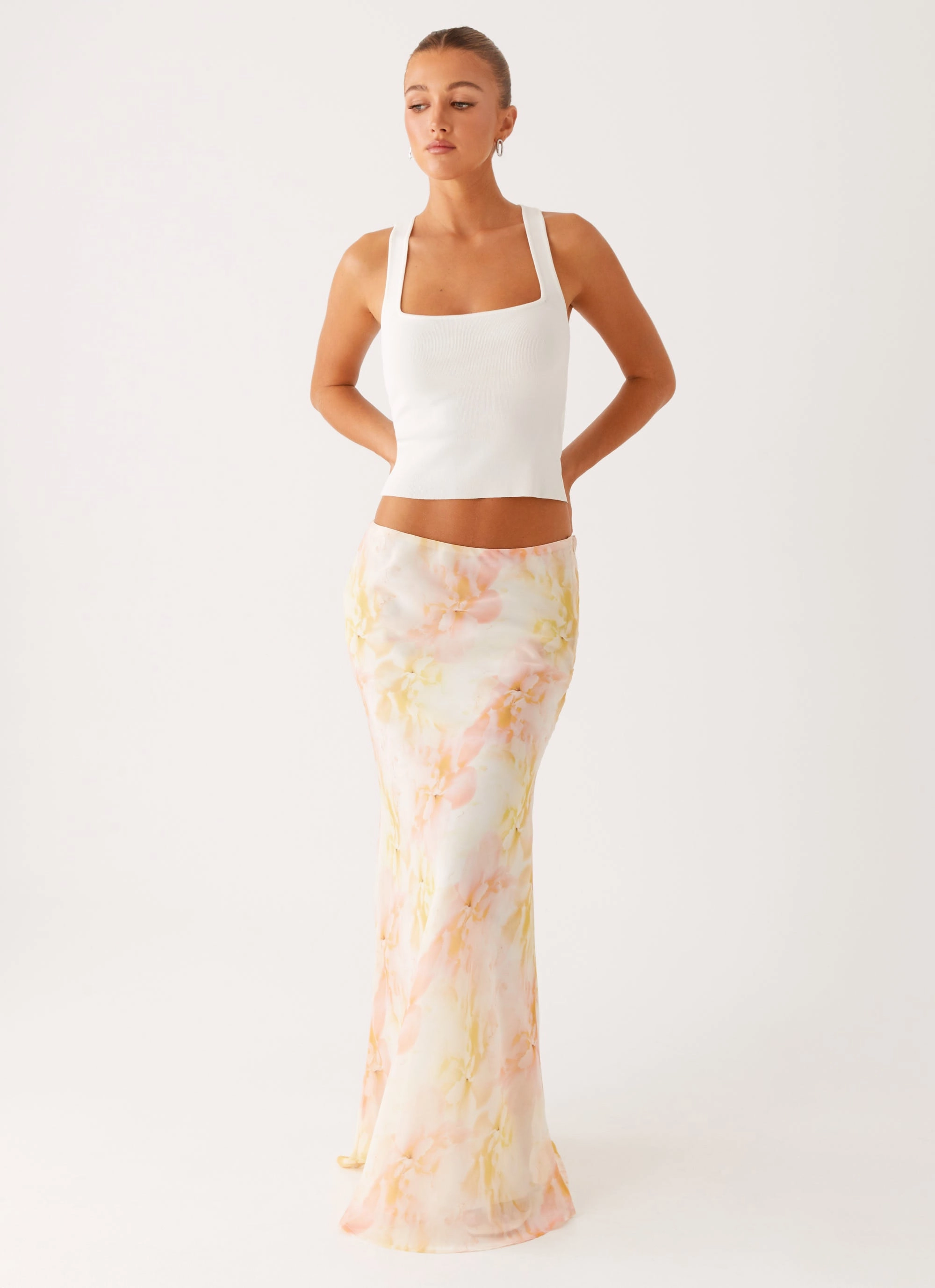 Timeless Touch mix and match Harlow Chiffon Maxi Skirt - Floral Print