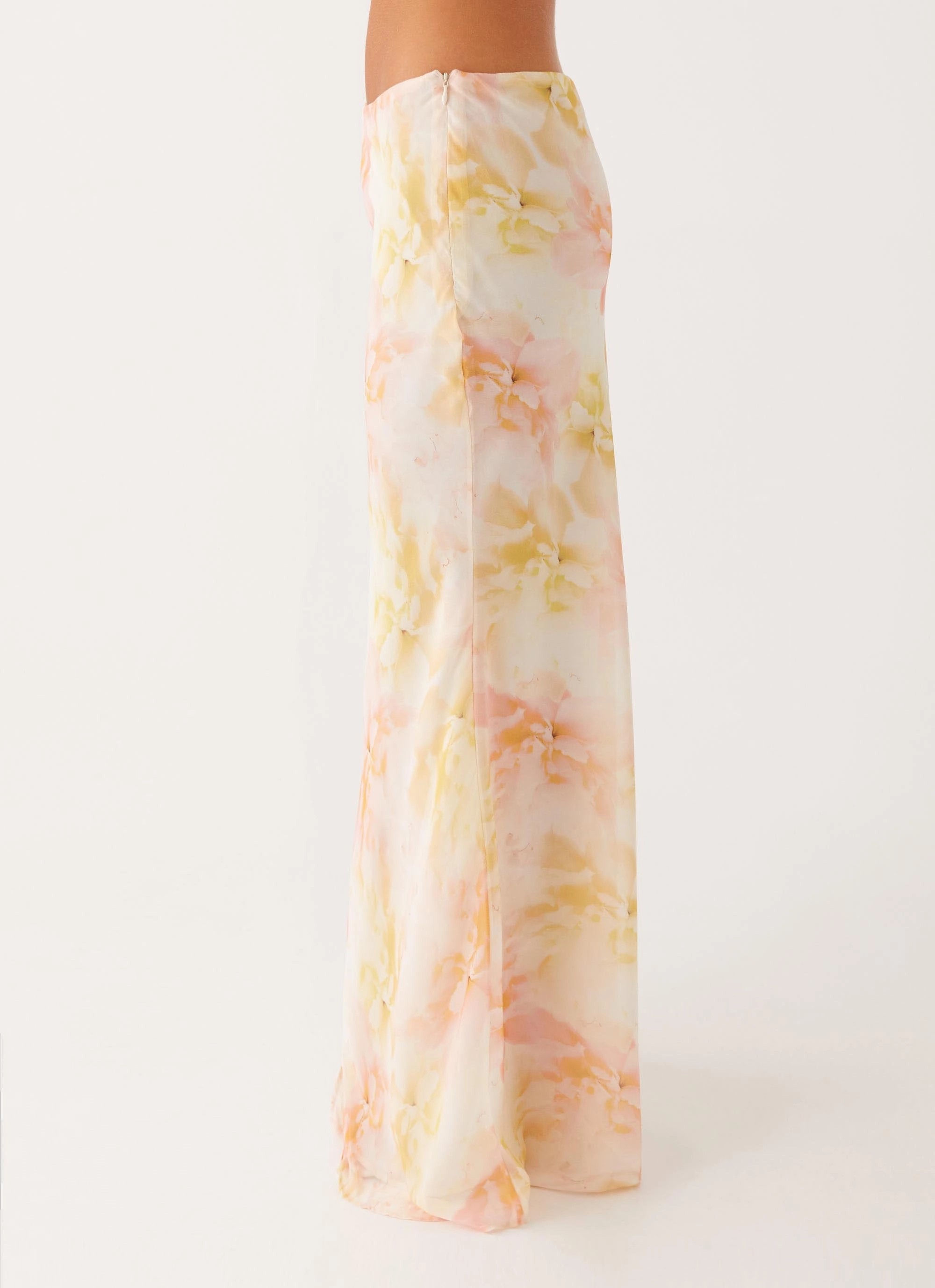 Light Moodboard Layer Combo Harlow Chiffon Maxi Skirt - Floral Print