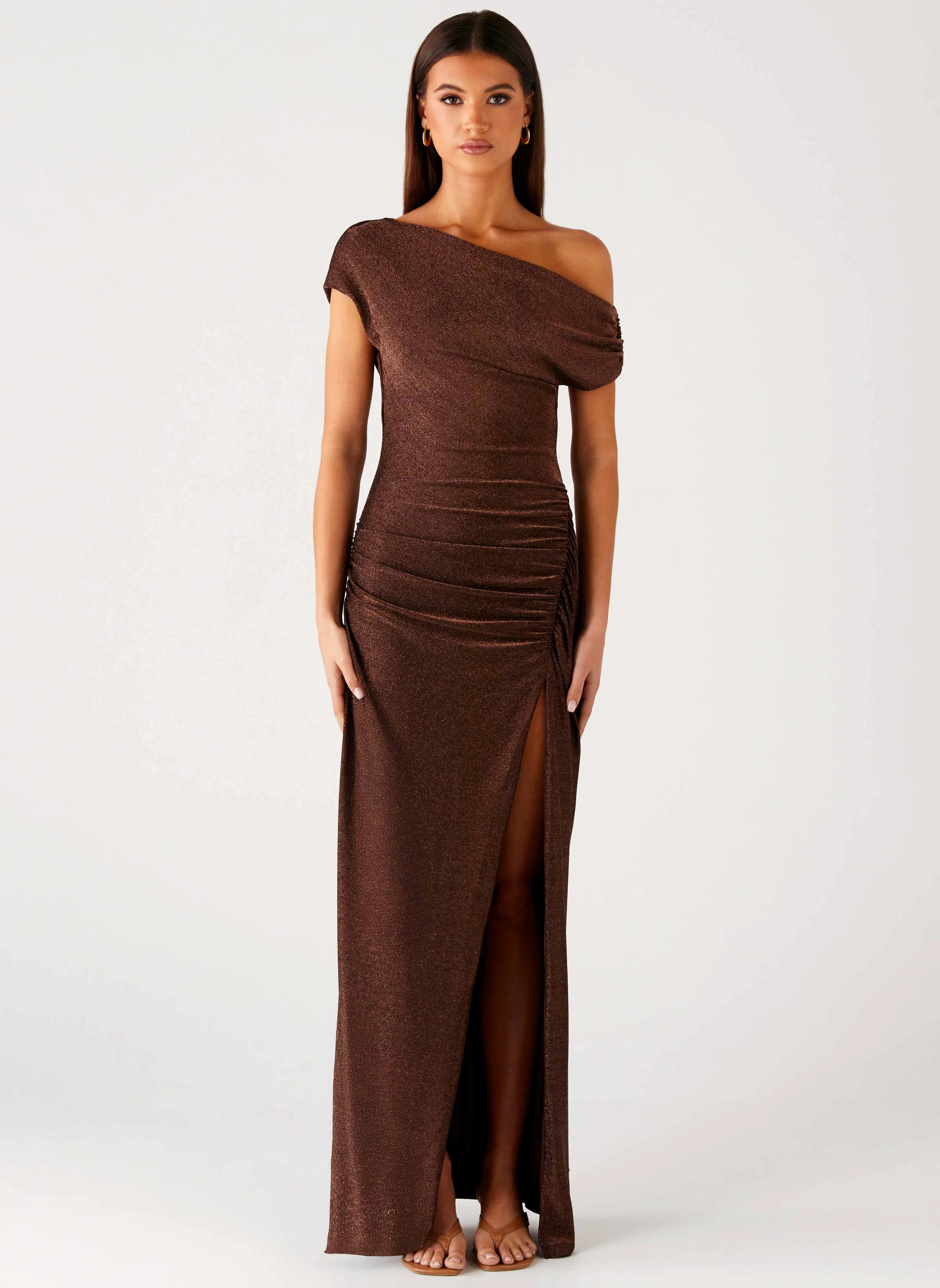Functional Fit Polished Appearance Harvest Moon Maxi Dress - Chocolate