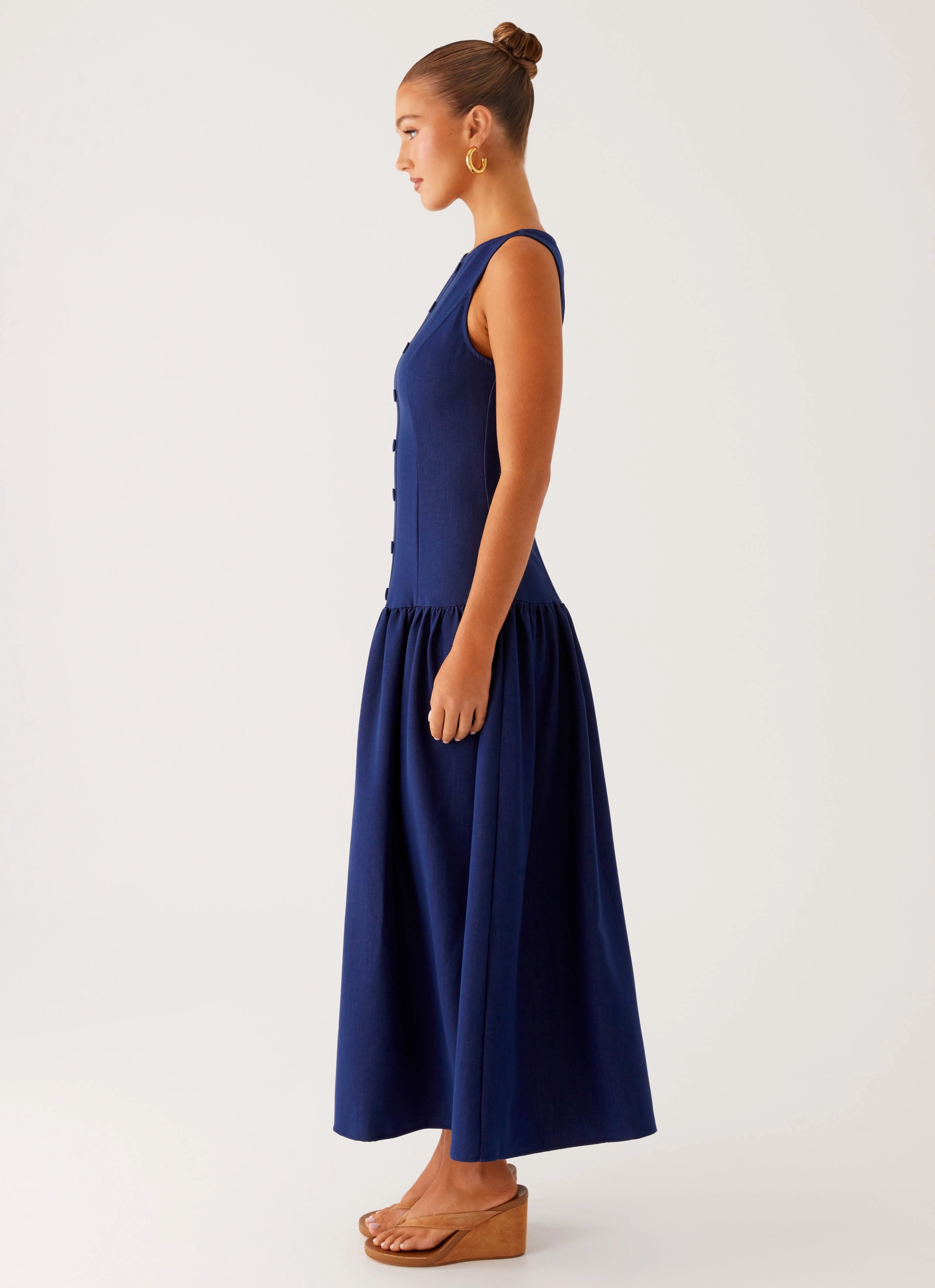 Hayes Denim Midi Dress - Indigo Shared Glow