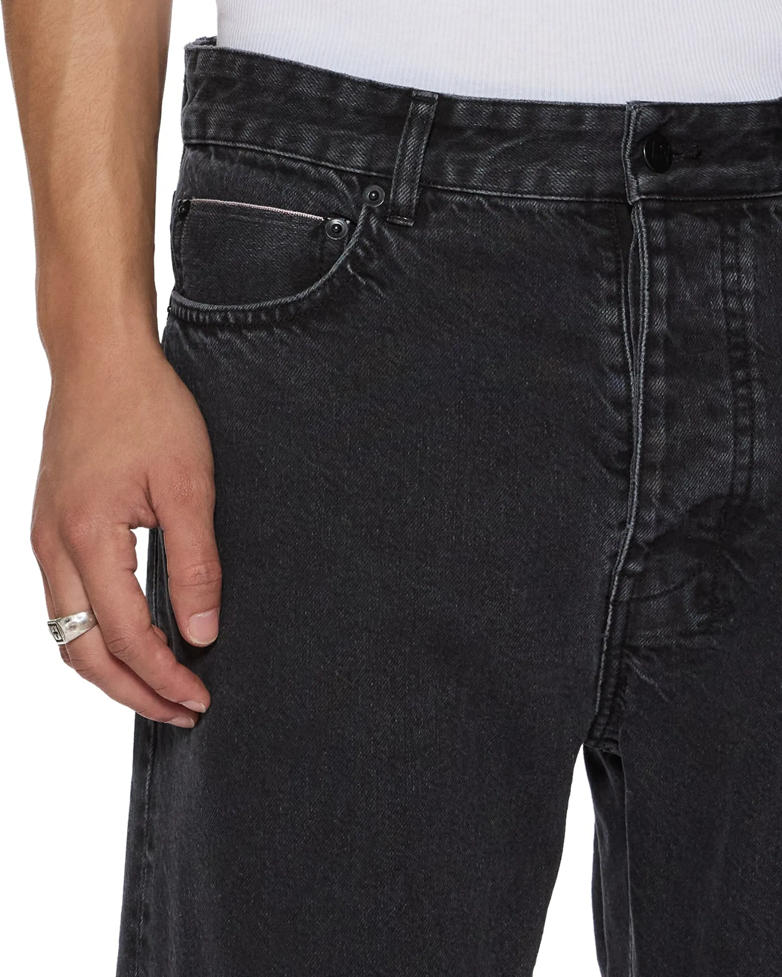 HAZLOW SELVEDGE NY BLACK Pre Shrunk Fabric Party Look Luxury