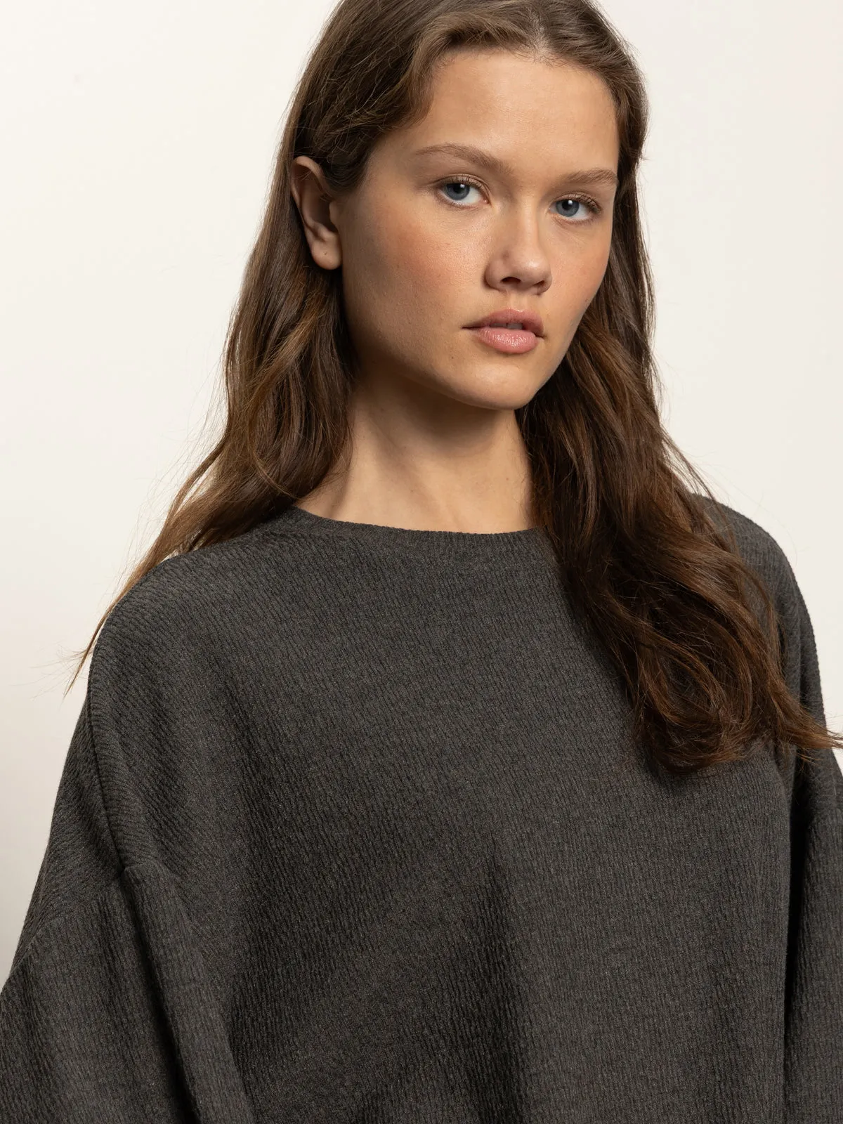 Hearthside Popover Top Heather Ink SmoothZipper