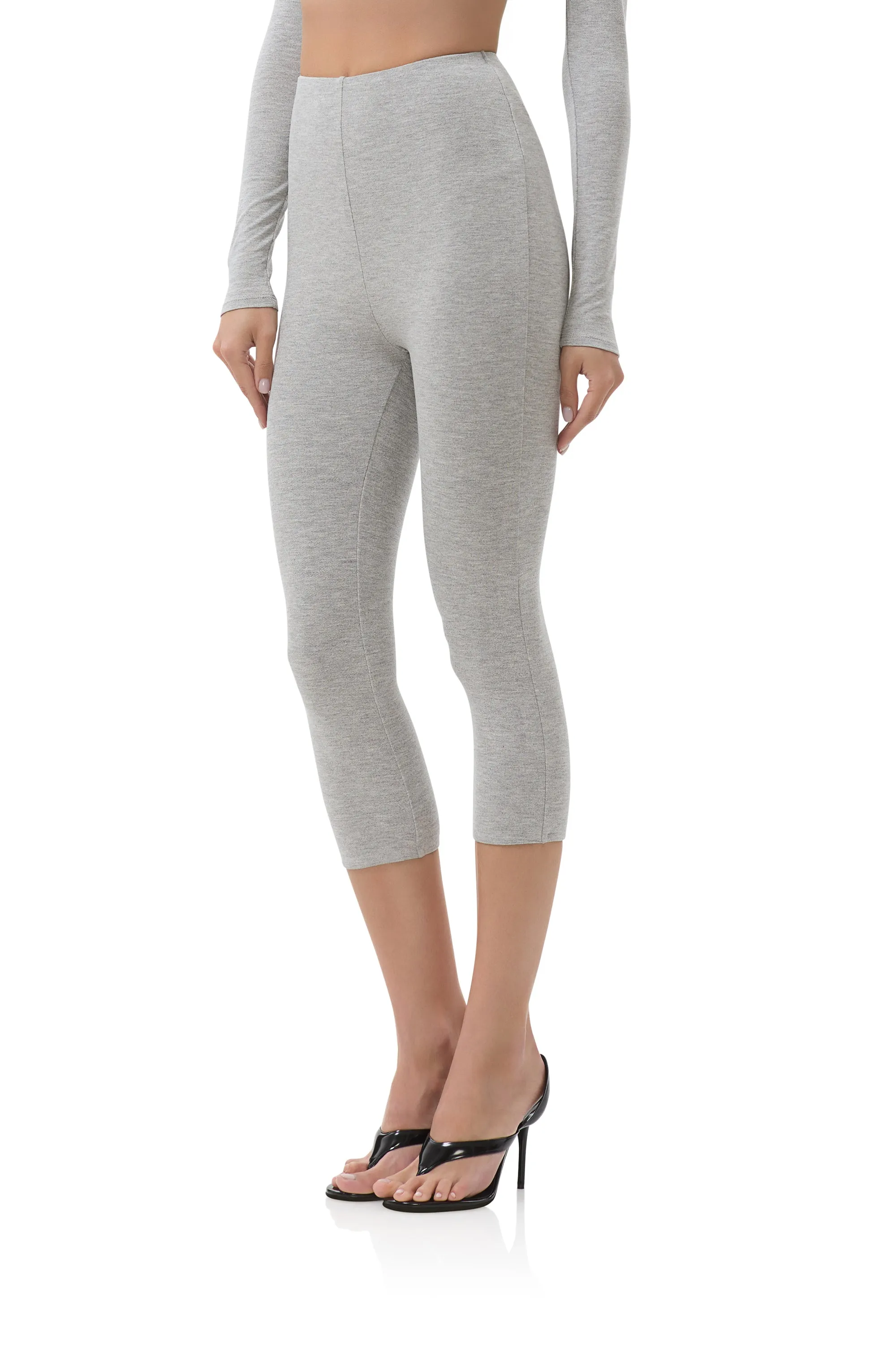Seasonal Basic Ettie Capri Legging - Heather Grey