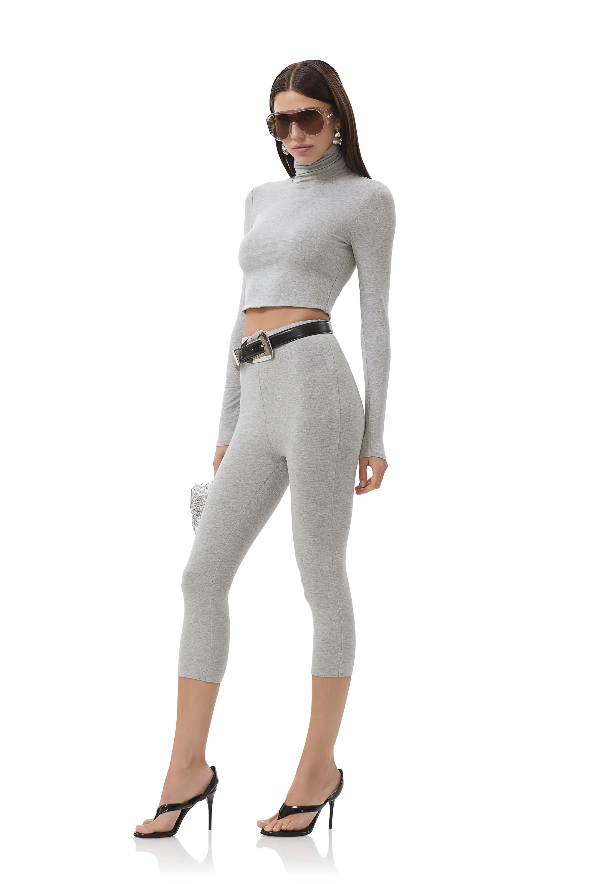 Essential Fit Ettie Capri Legging - Heather Grey